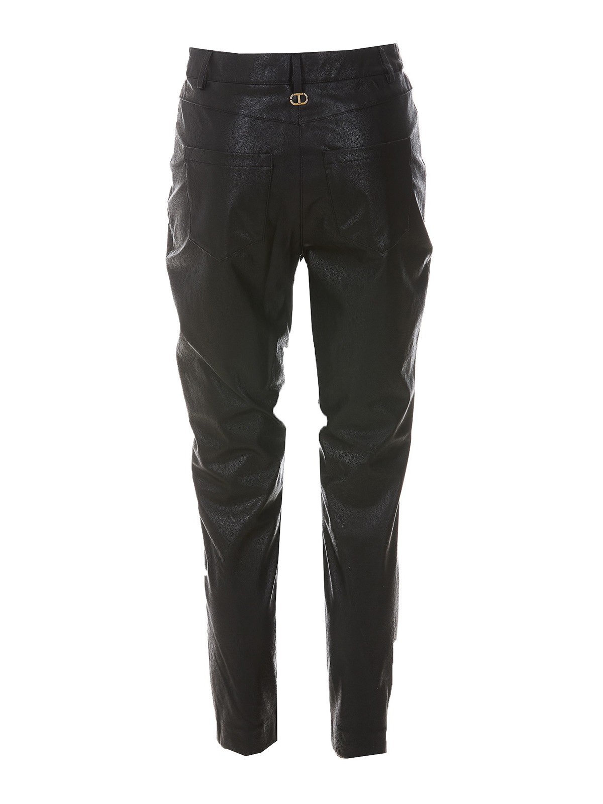 Casual trousers Twinset Faux leather trousers 222TP222000006