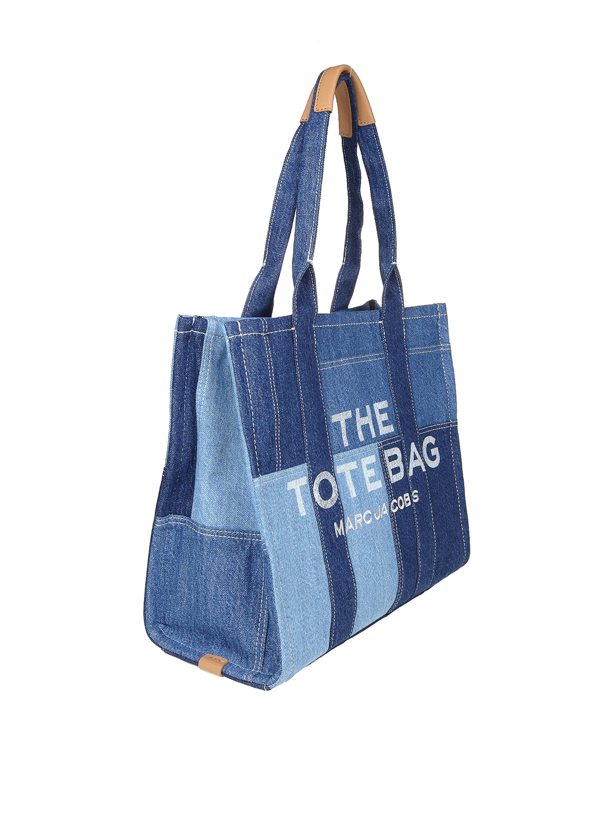 Shop Marc Jacobs The Large Tote Denim Bag In Blue