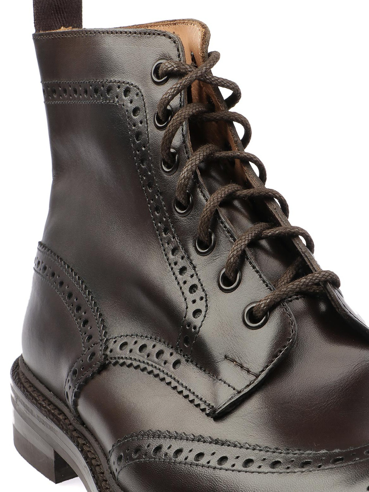 Shop Tricker's Stow Ankle Boots In Dark Brown
