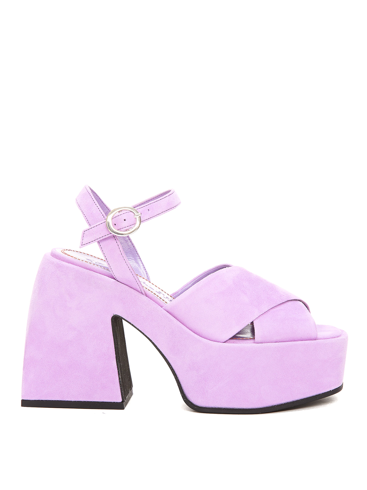 Shop Nodaleto Bulla Joni Suede Sandals In Purple
