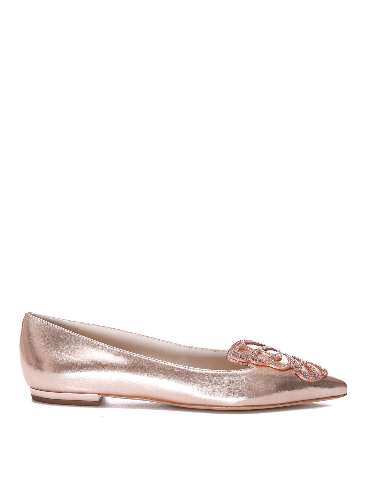 Sophia Webster フラットシューズ - ピンク | SAW22113ROSEGOLD&CRYSTAL