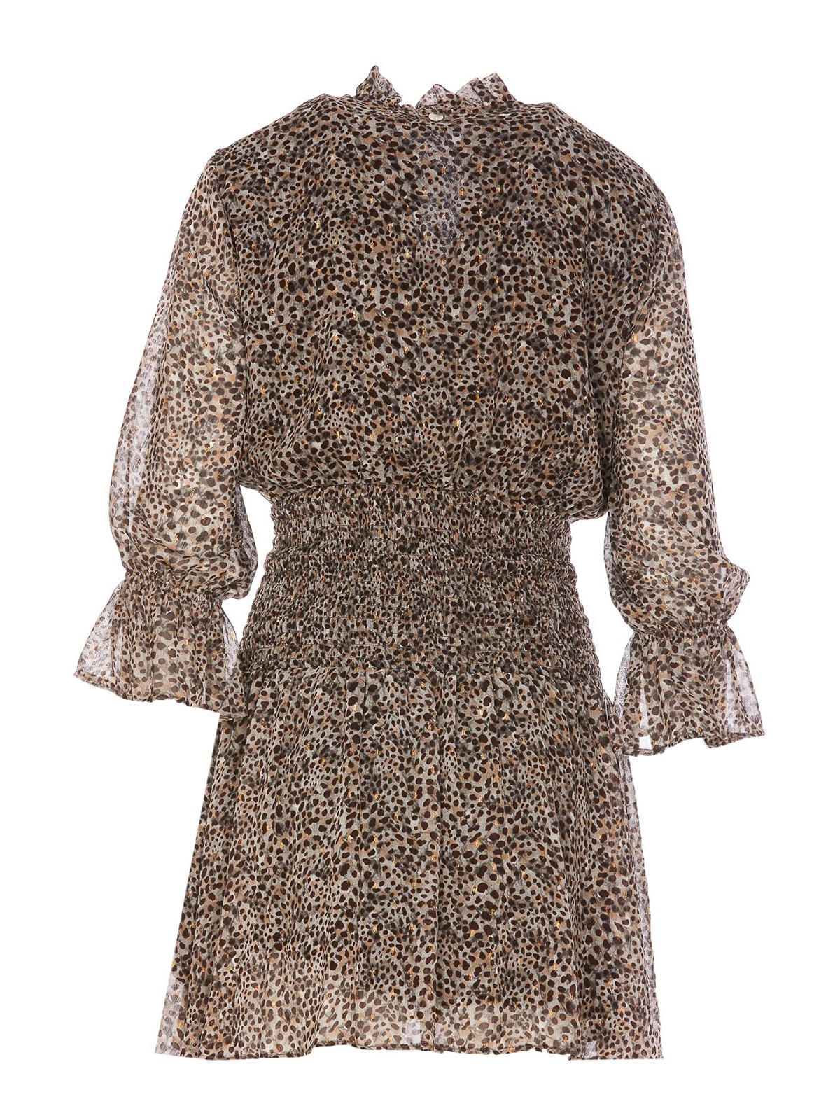 Shop Liu •jo Printed Dress In Brown
