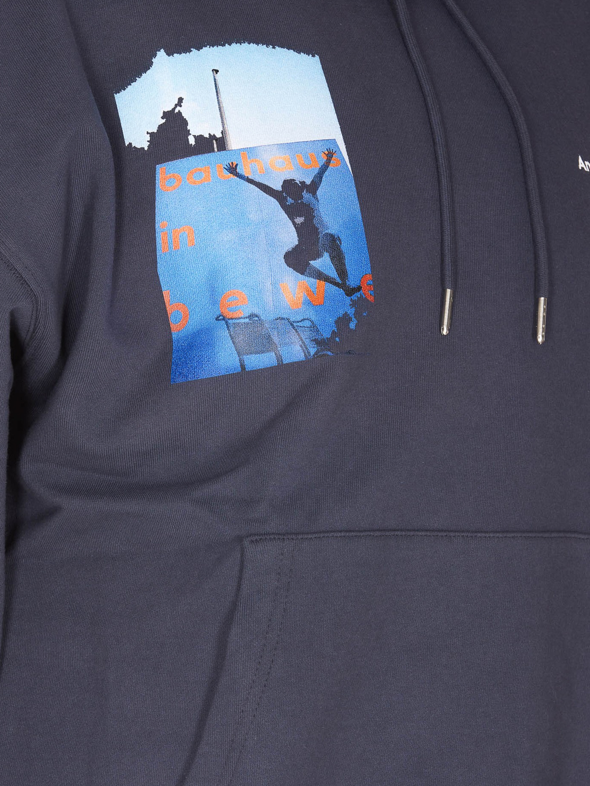 Andersson Bell Chest print hoodie - Grey - Men | ATB559UCHARNA