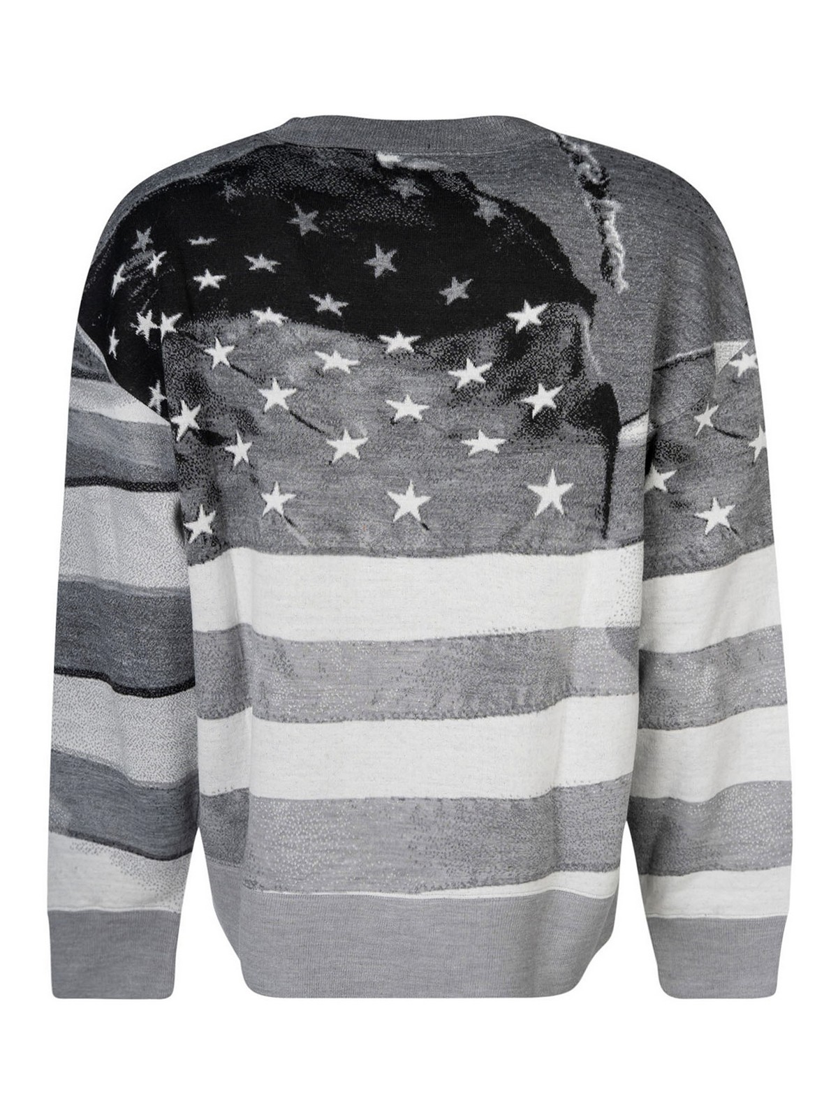Shop Palm Angels American Flag Sweatshirt In Gris
