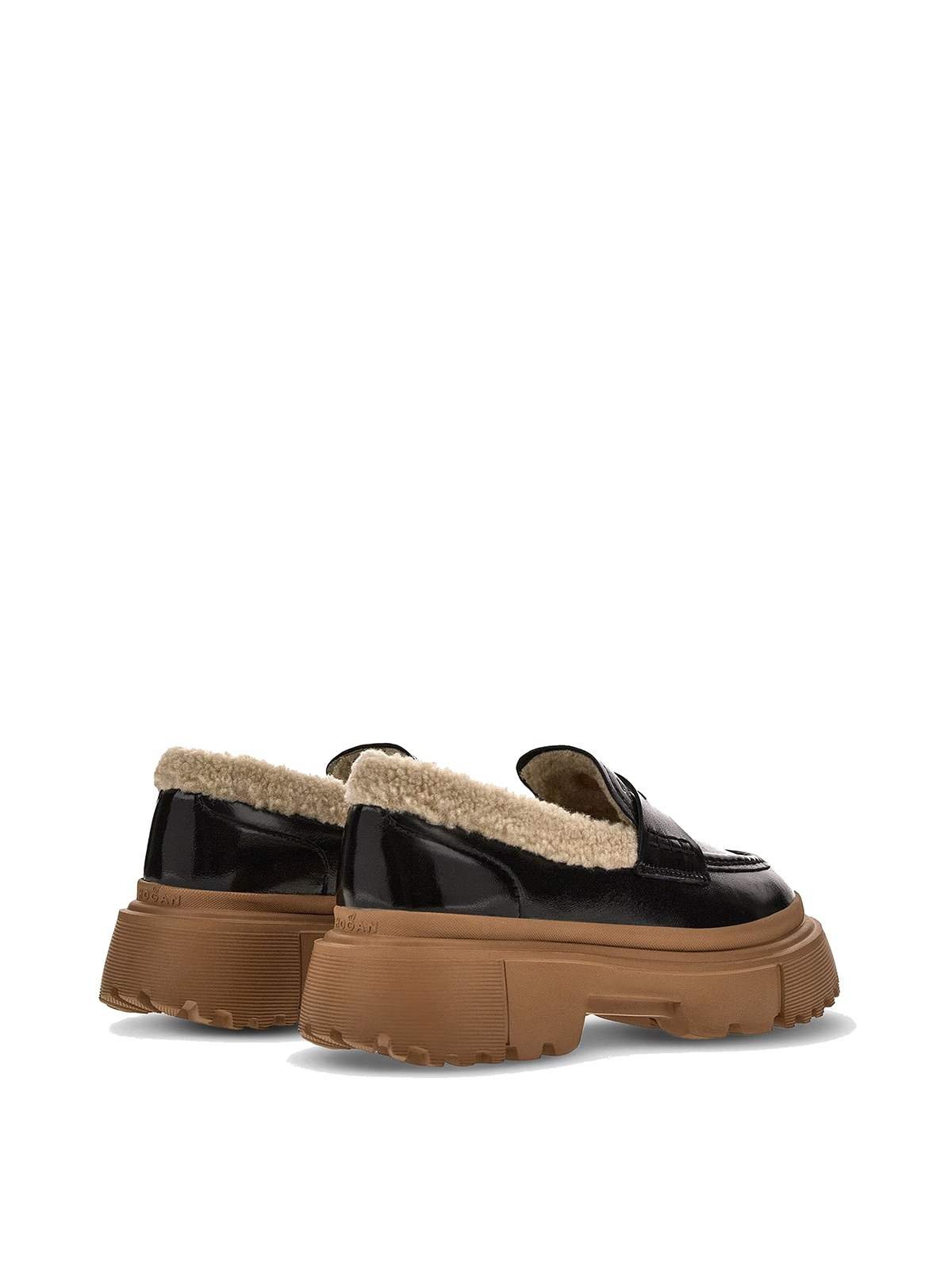 Shop Hogan H 629 Loafers In Negro