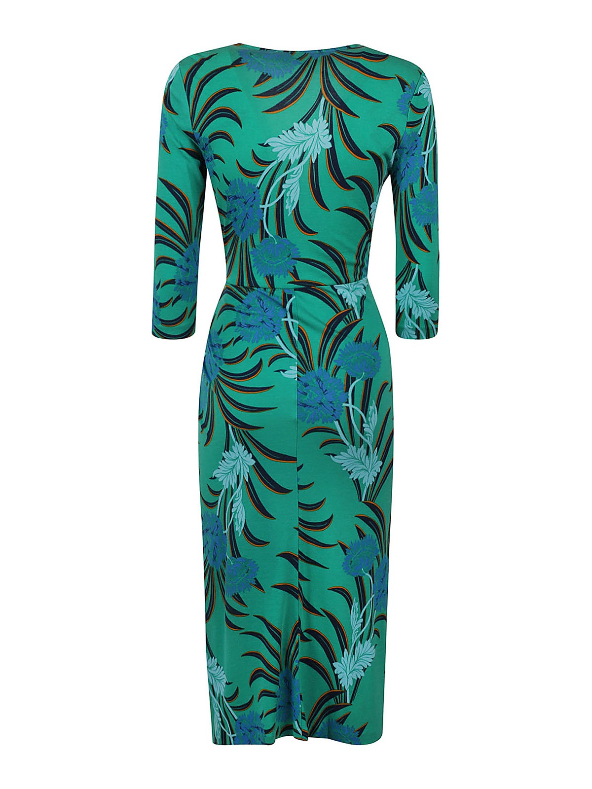 green dress in dream islam 1970s DIANE VON FURSTENBERG Hearts Wrap Dress