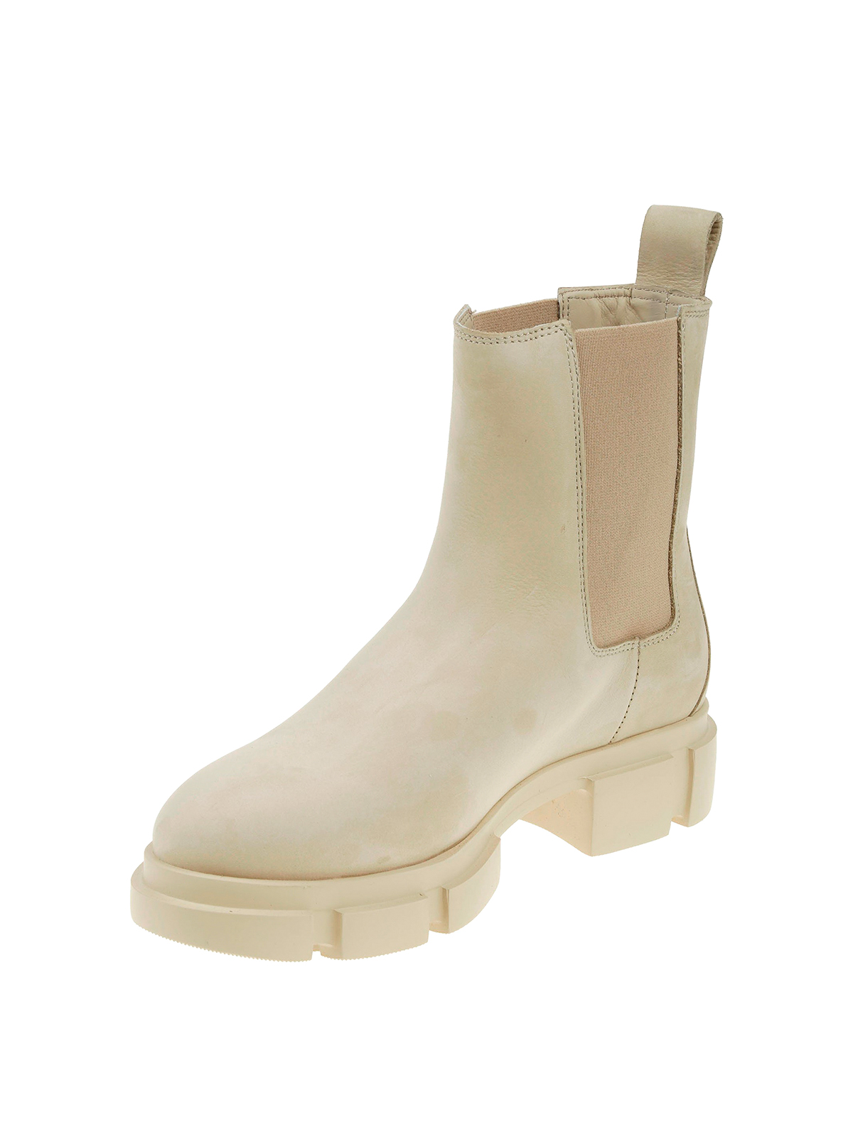 Shop Copenhagen Leather Ankle Boots In Beis Claro