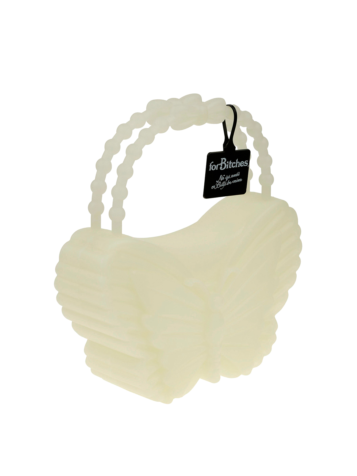 forBitches リボン ハンドバッグ ホワイト ForBitches Butterfly shaped bag - White | 22WFBBO021GLOWDARK