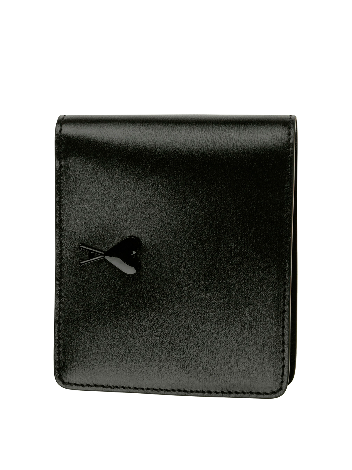 Ami Alexandre Mattiussi Leather Wallet In Black
