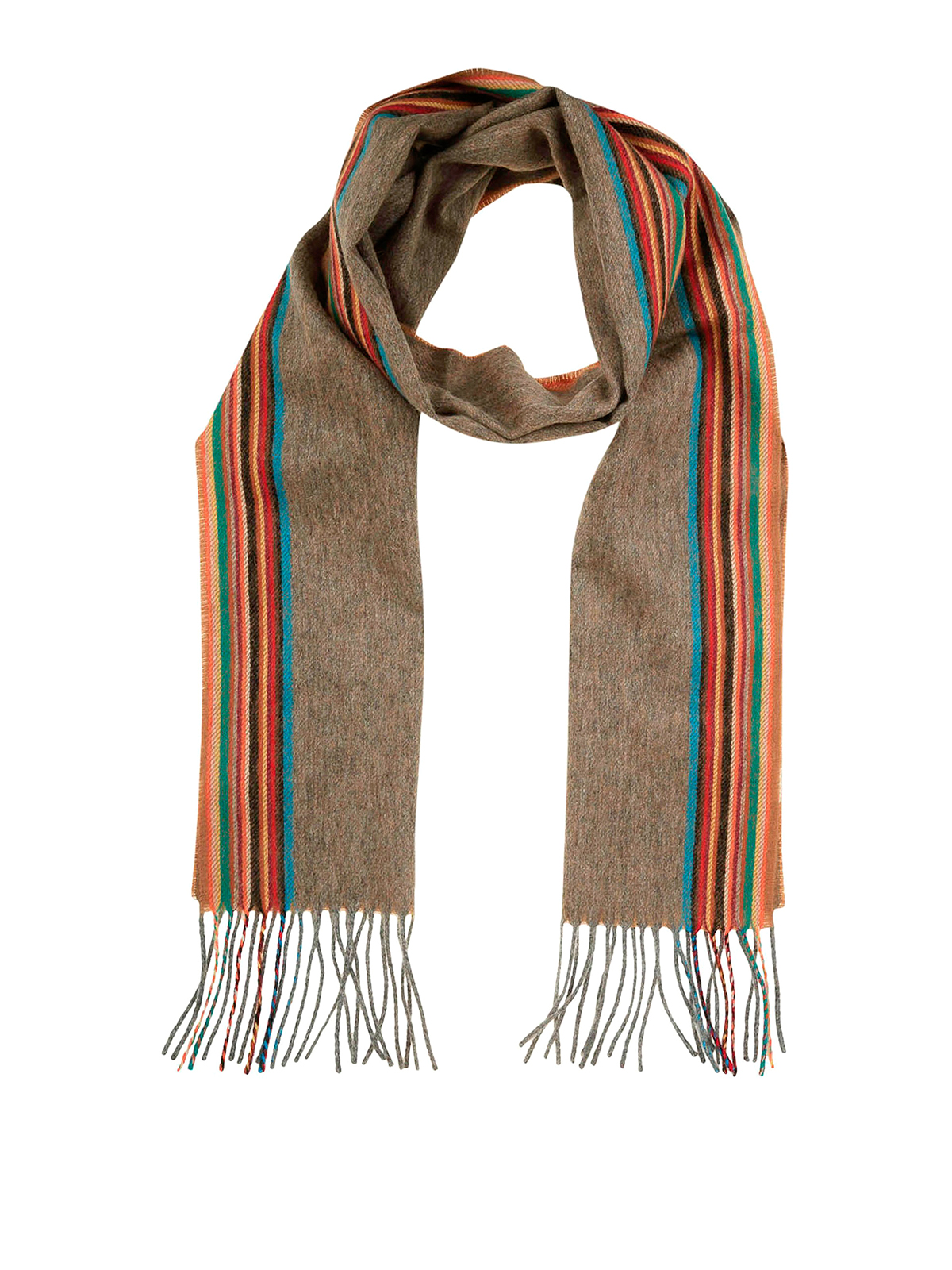 Paul Smith Two-tone Scarf In Camel