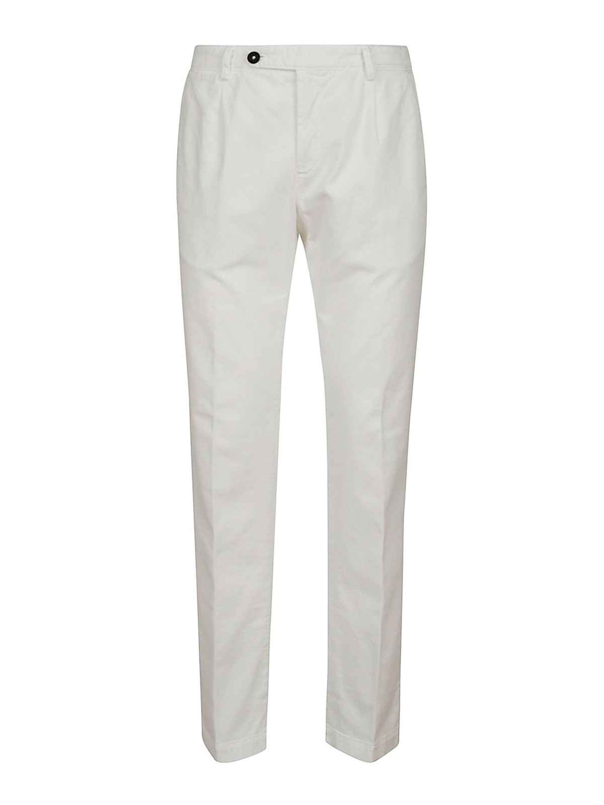 Massimo Alba Cotton Blend Pants In Blanco