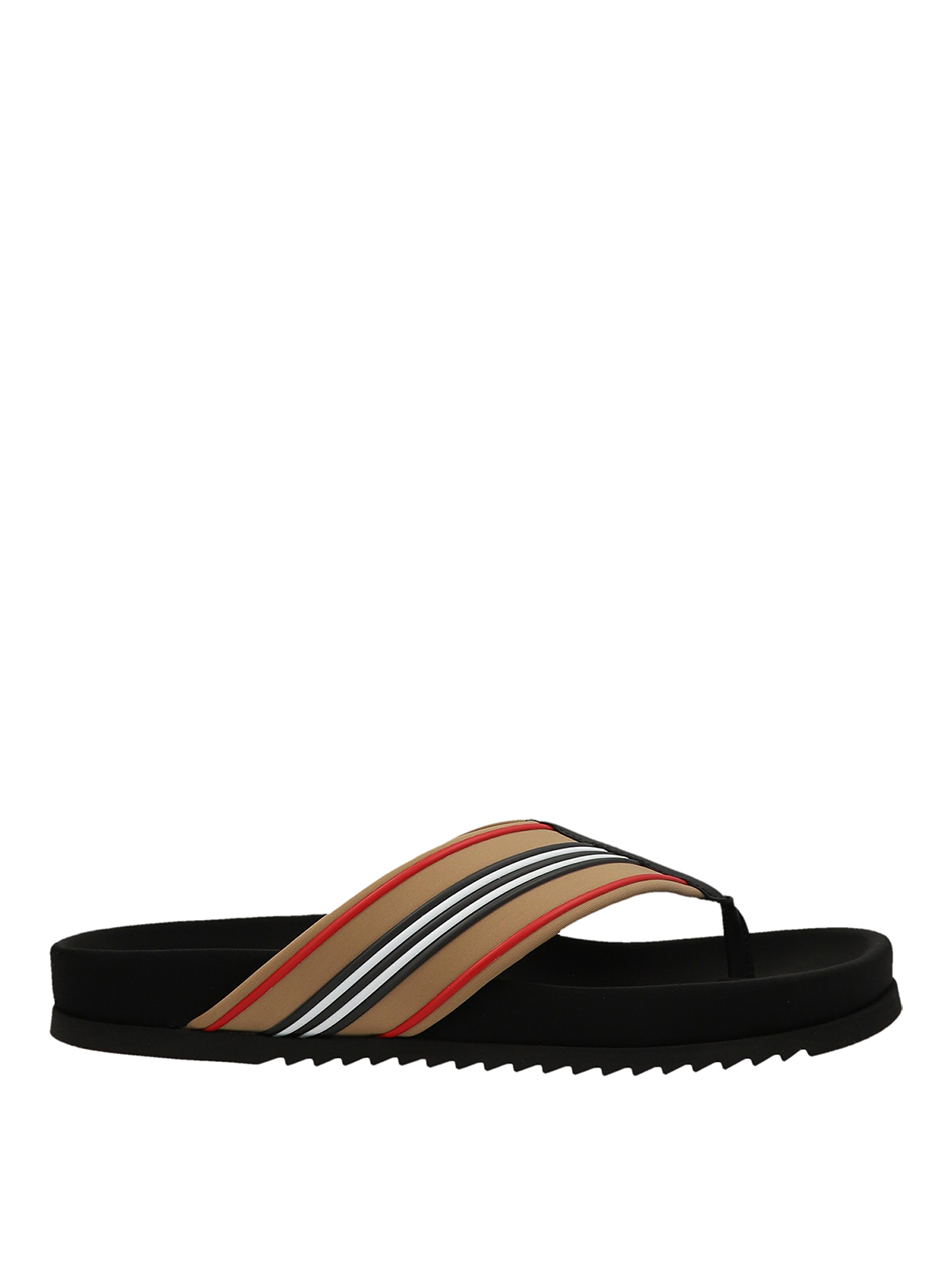 Burberry Clintonville Thong Sandals In Multicolour