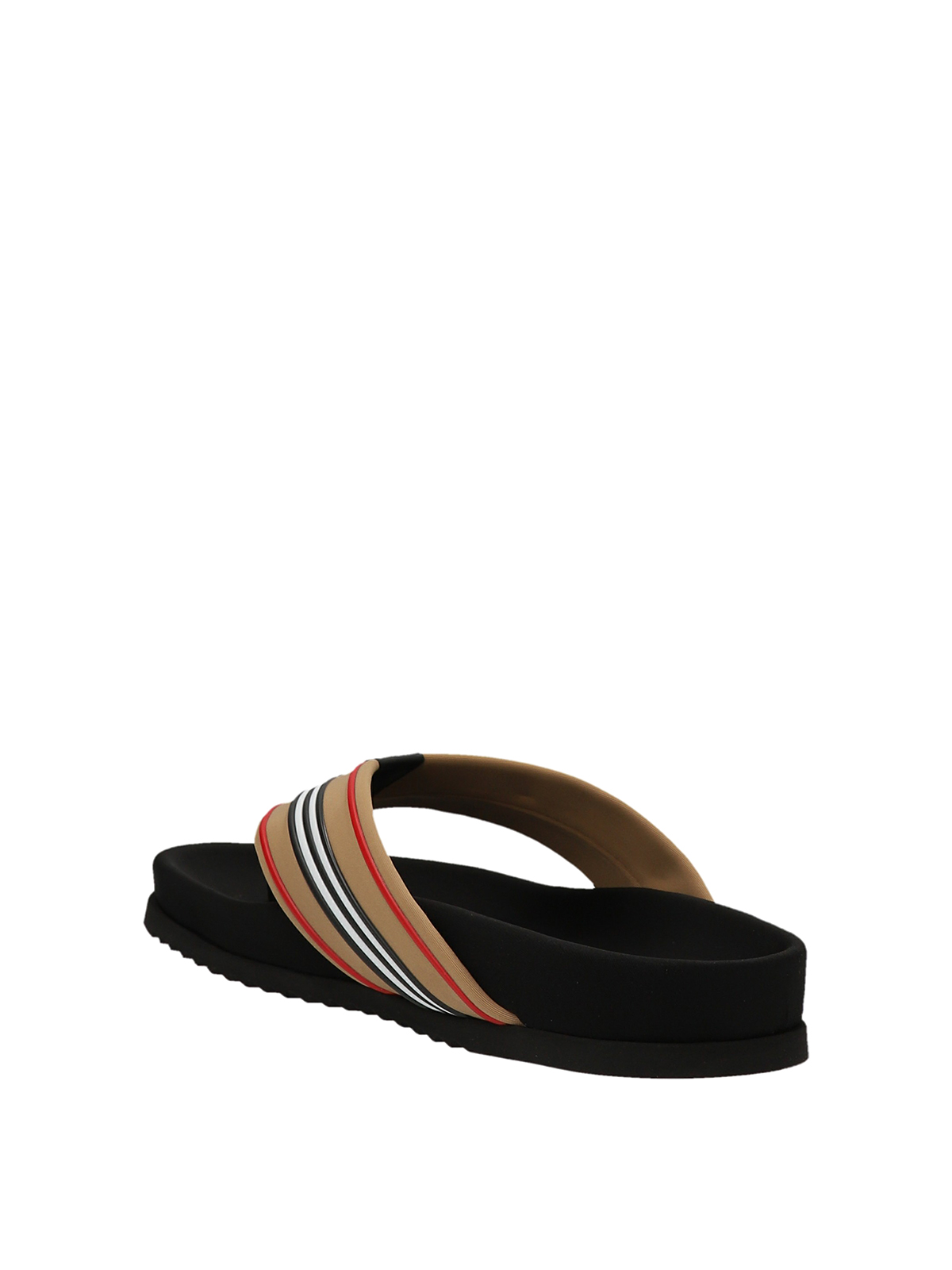 Shop Burberry Clintonville Thong Sandals In Multicolour