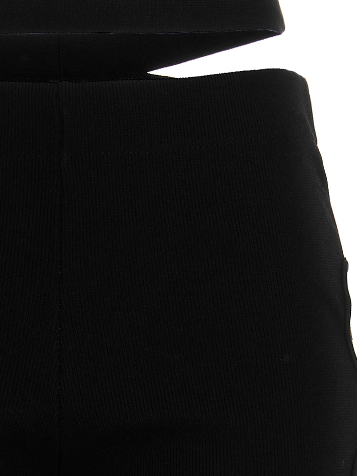Shop Andreädamo Cut-out Laces Pants In Negro