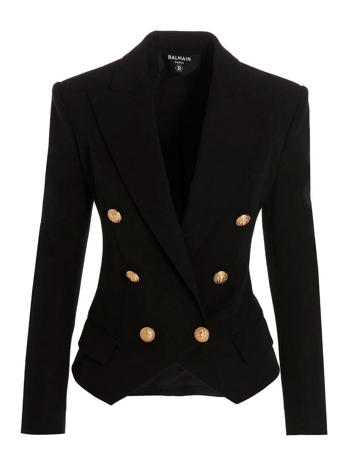 Balmain Wool Blazer In Black