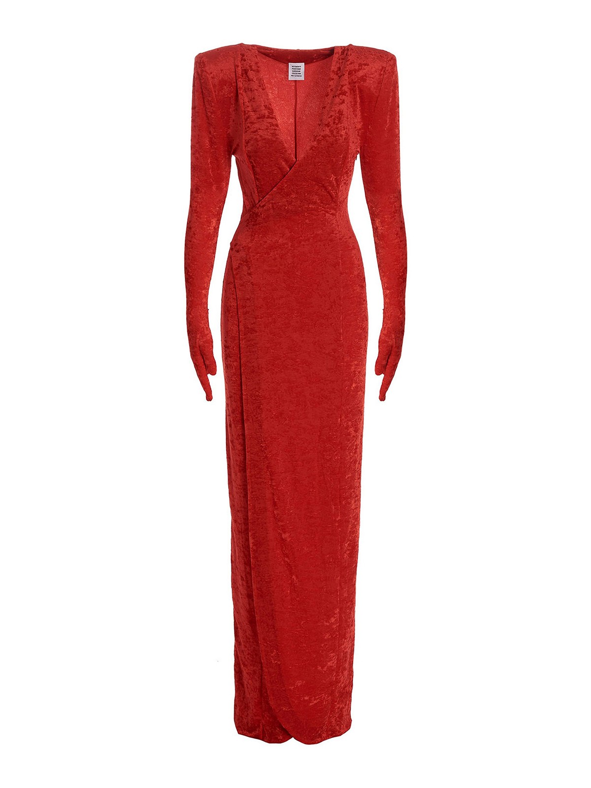 Shop Vetements Crocy Long Dress In Rojo