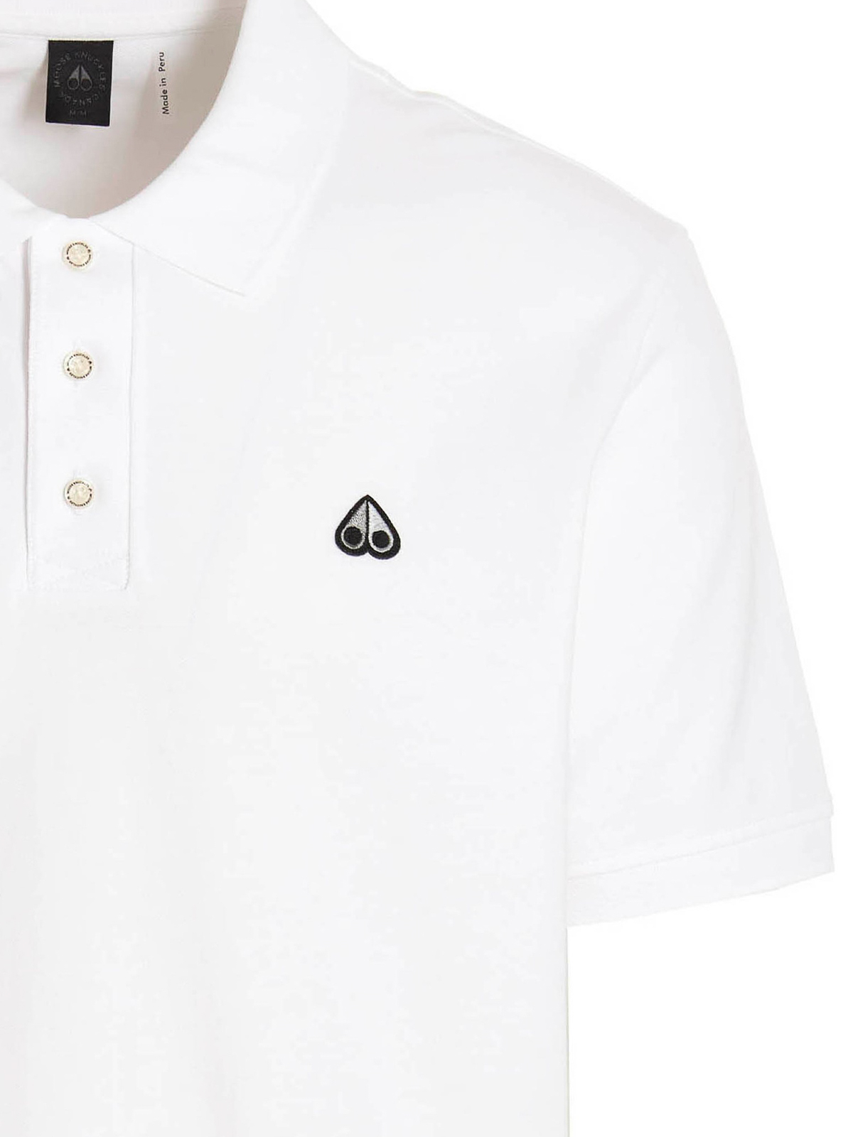 Shop Moose Knuckles Polo - Blanco In White