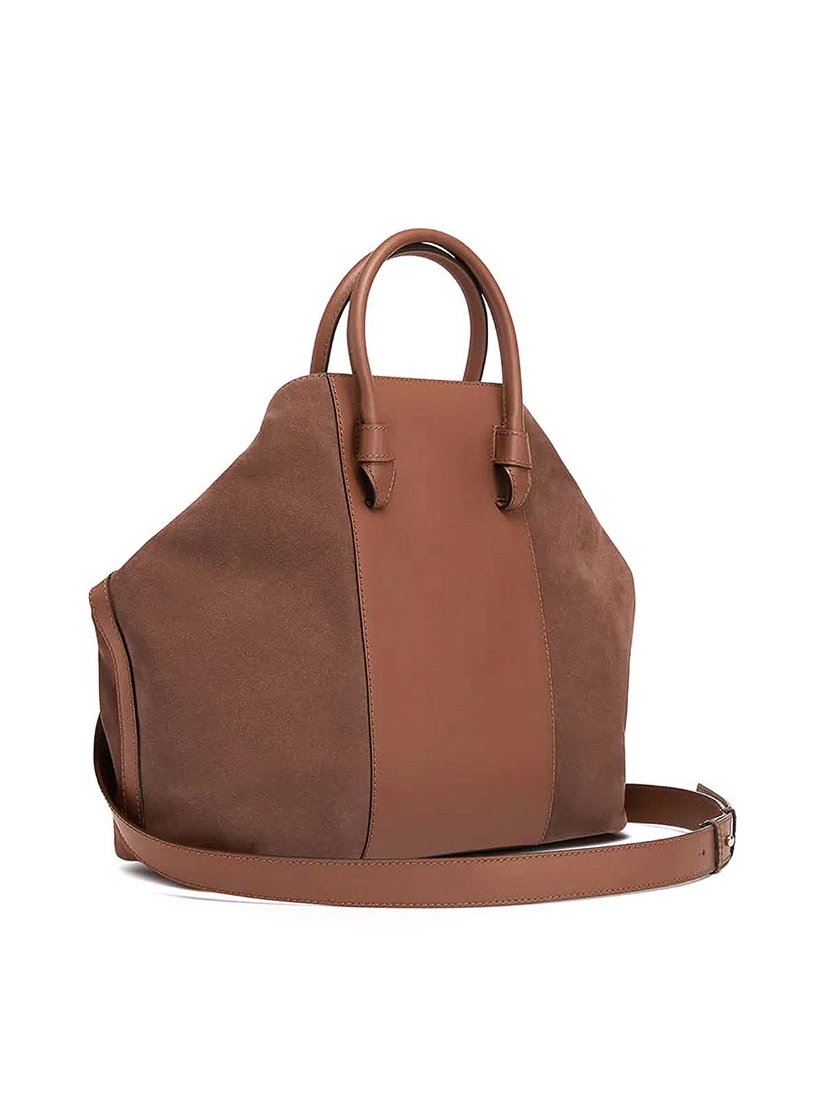 FURLA フルラ スエード トートバッグ ブラック タッセル 肩掛け可 2室 