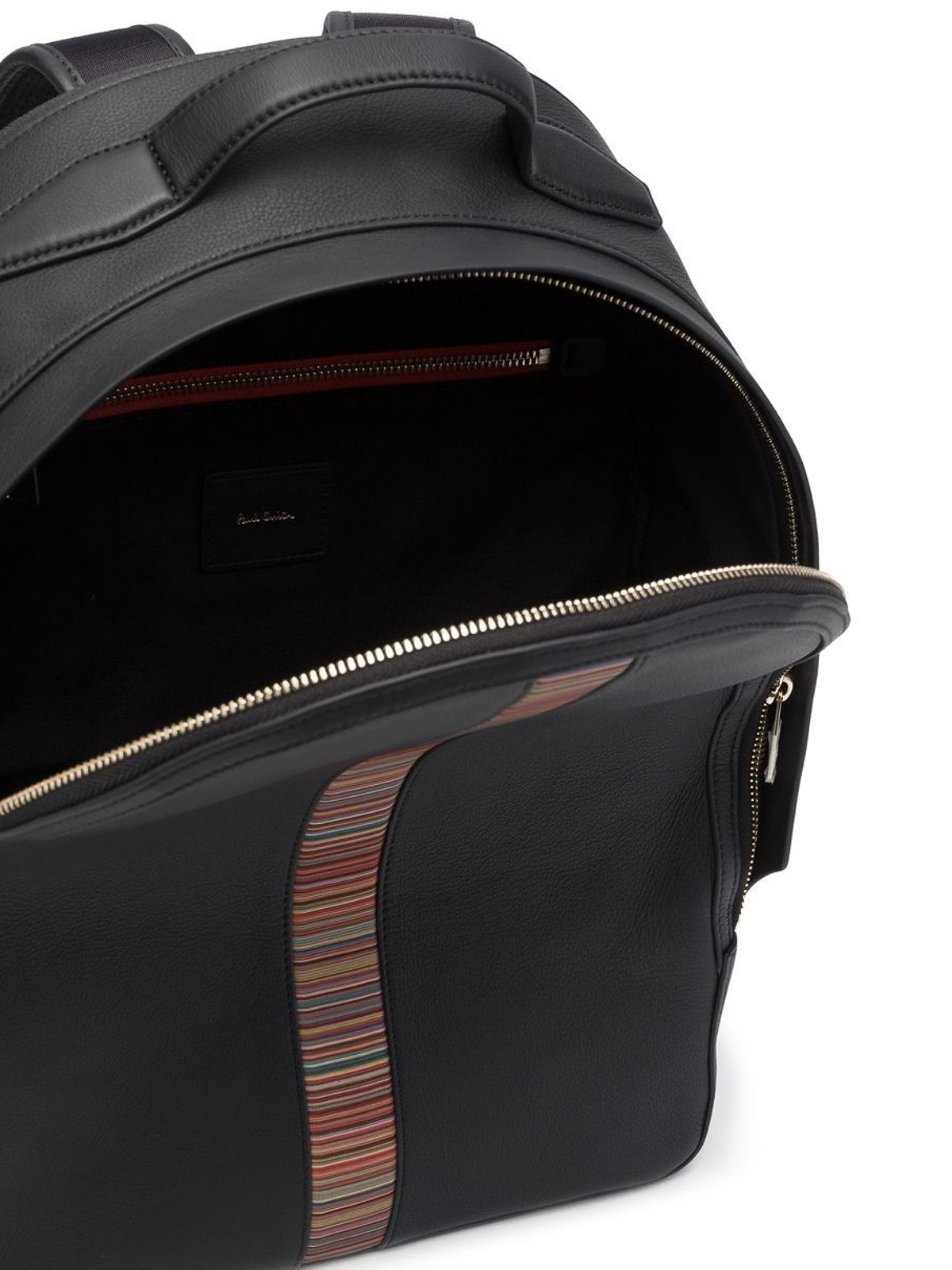 Paul Smith - Black Leather Signature Backpack