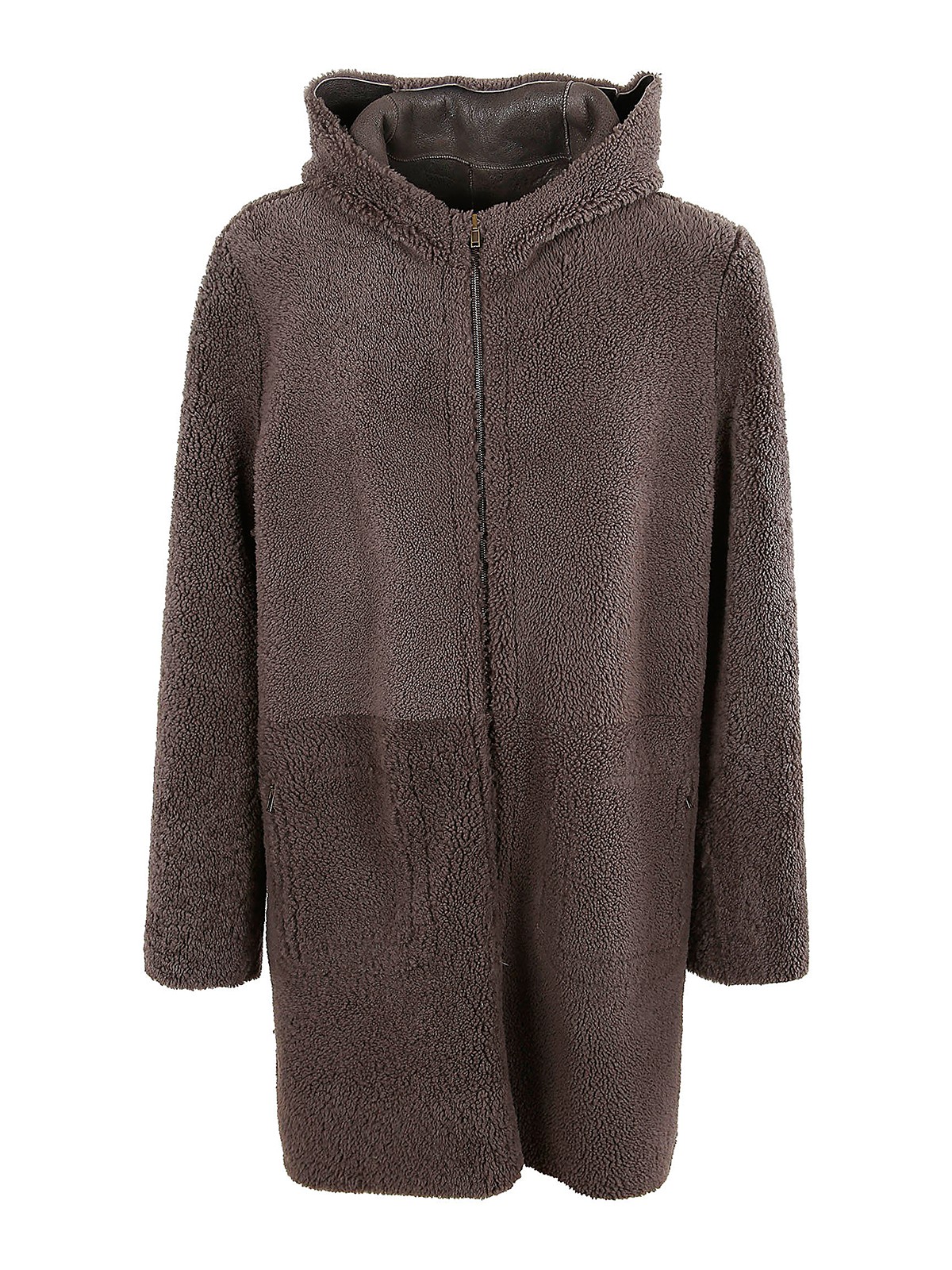 Salvatore Santoro Leather coat - Grey - Men|43546UASFALTO