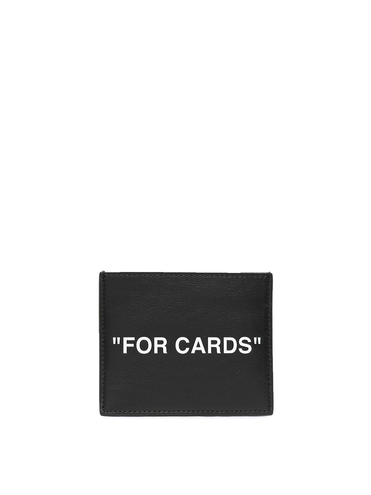 Off-white Quote Card Case In Black