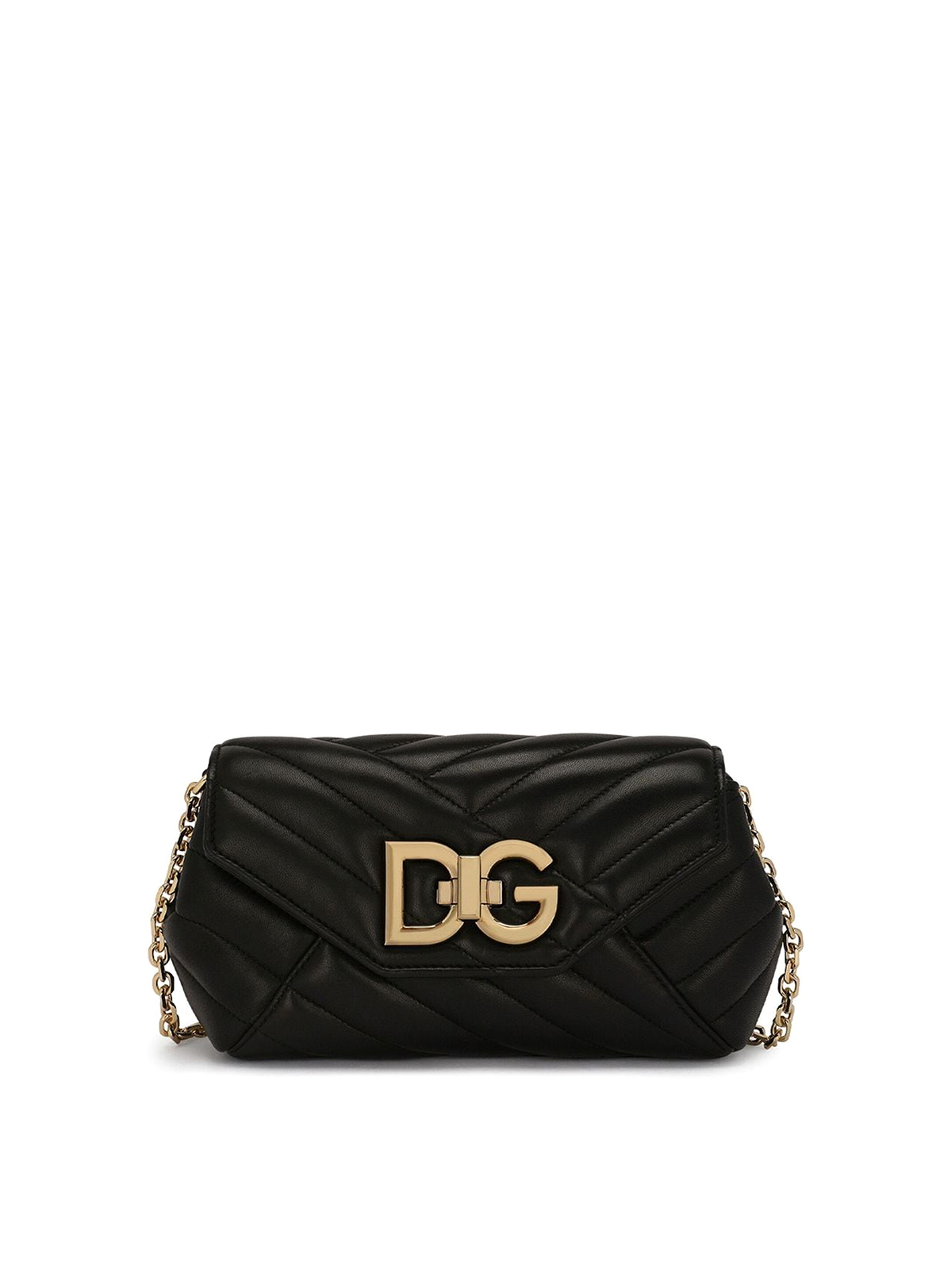 Dolce & Gabbana Quilted Crossbody Bag In Negro