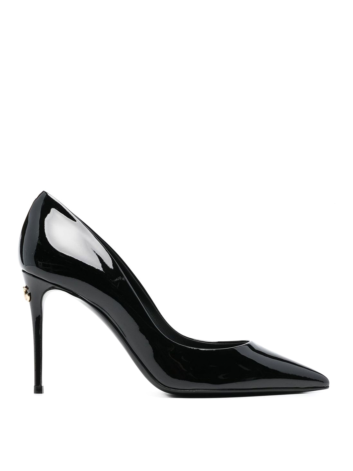 Shop Dolce & Gabbana Patent-leather Pointed Pumps In Negro