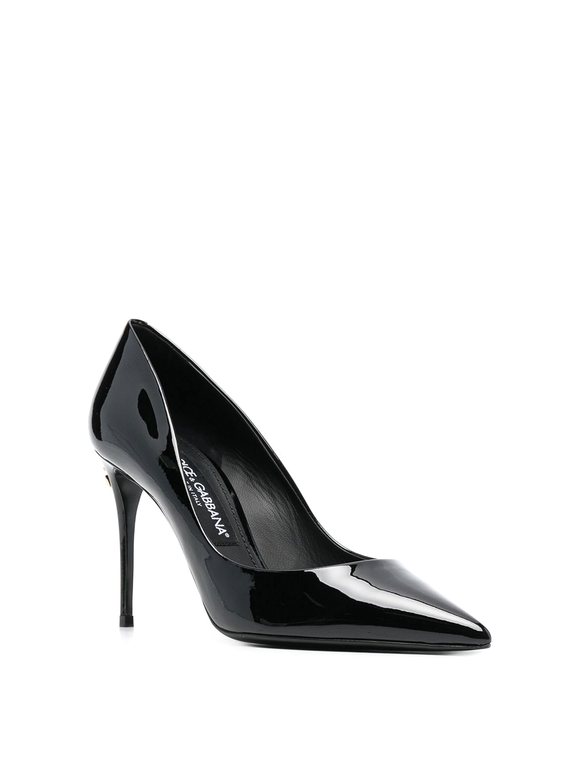 Shop Dolce & Gabbana Patent-leather Pointed Pumps In Negro