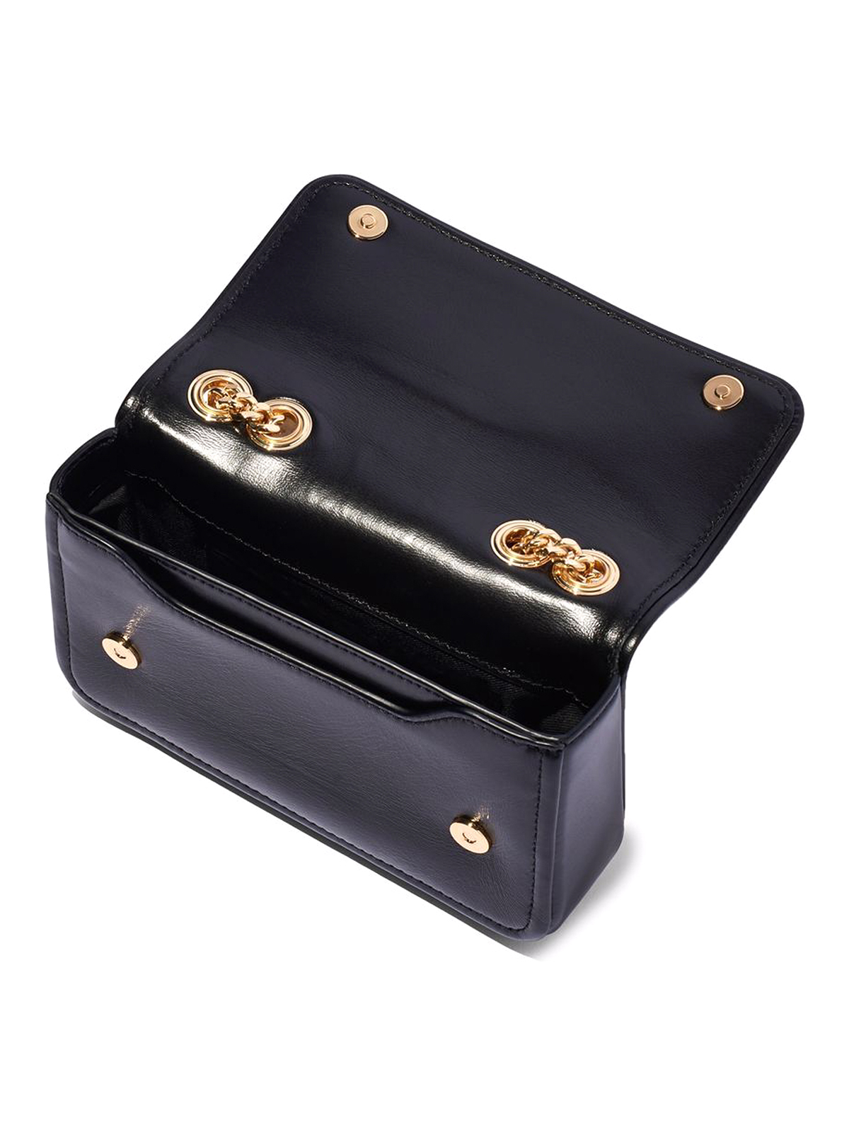 Mini Glam Shot of Marc Jacobs - Mini black leather bag with flap for women