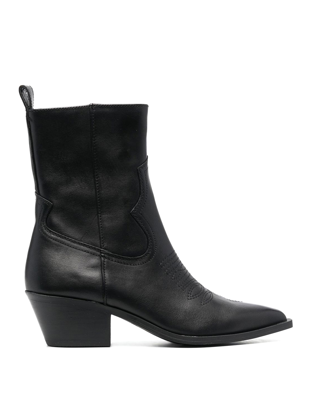 Steve Madden Stivali da cowboy in pelle Nero Donna SMSKENDALBLA