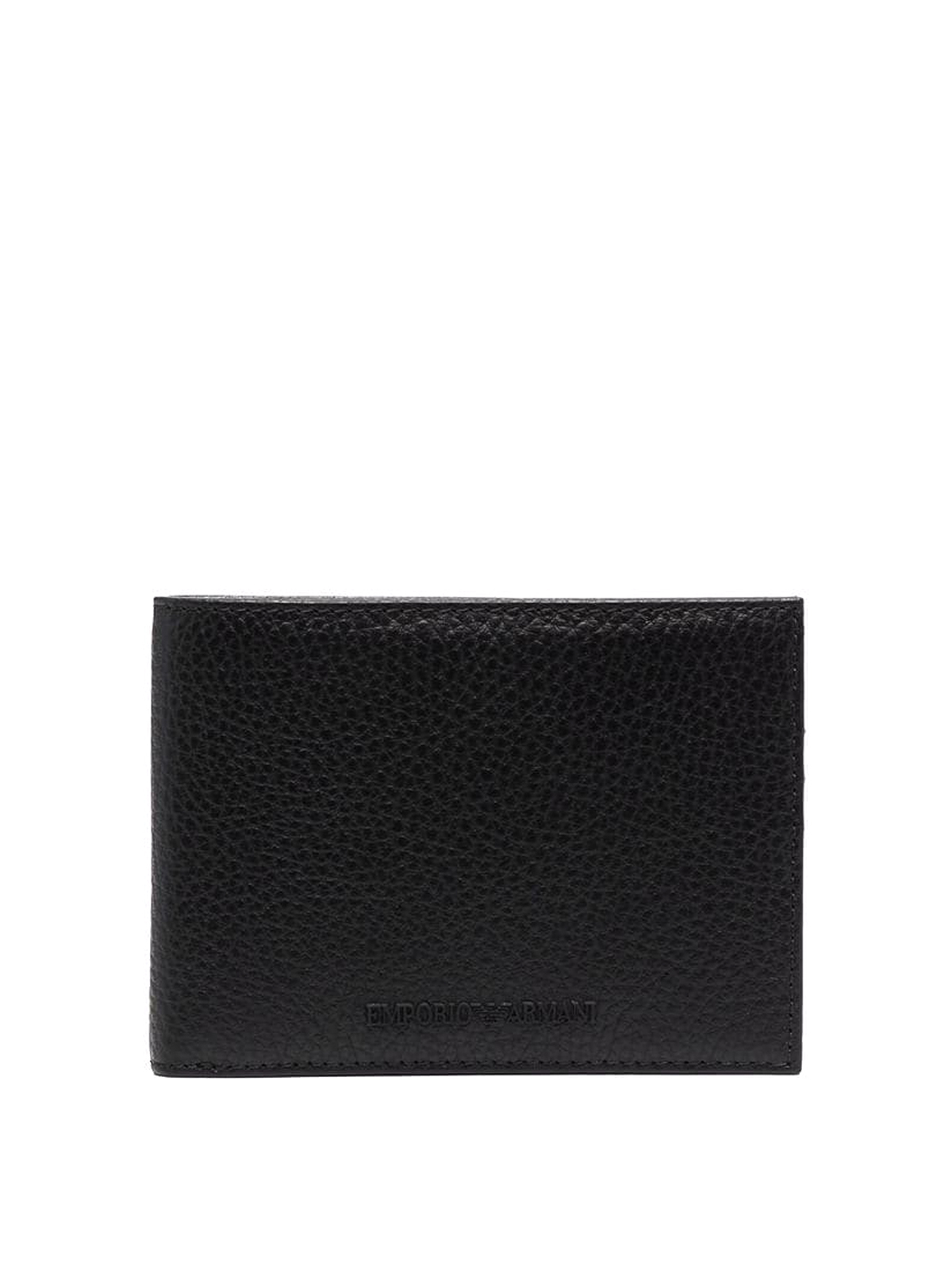 Leather wallet Emporio Armani Black in Leather - 25795933