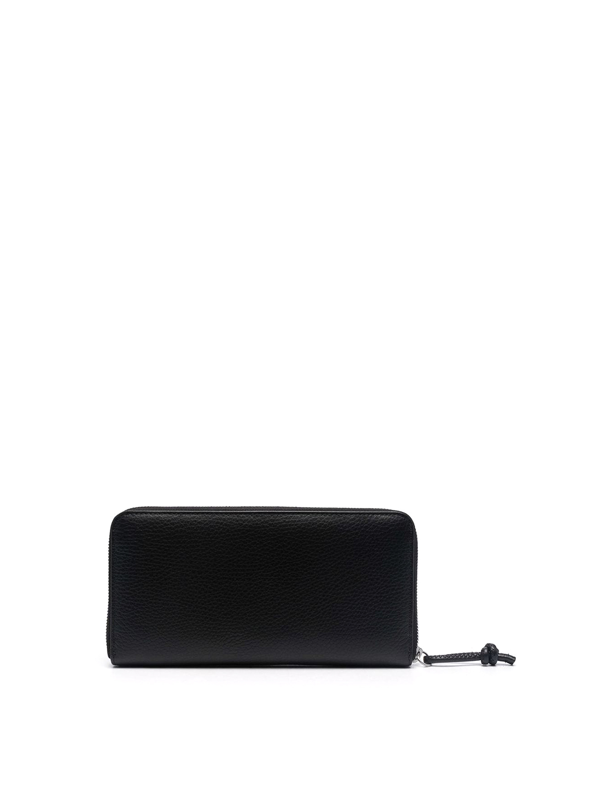 Shop Emporio Armani Leather Debossed-logo Wallet In Black