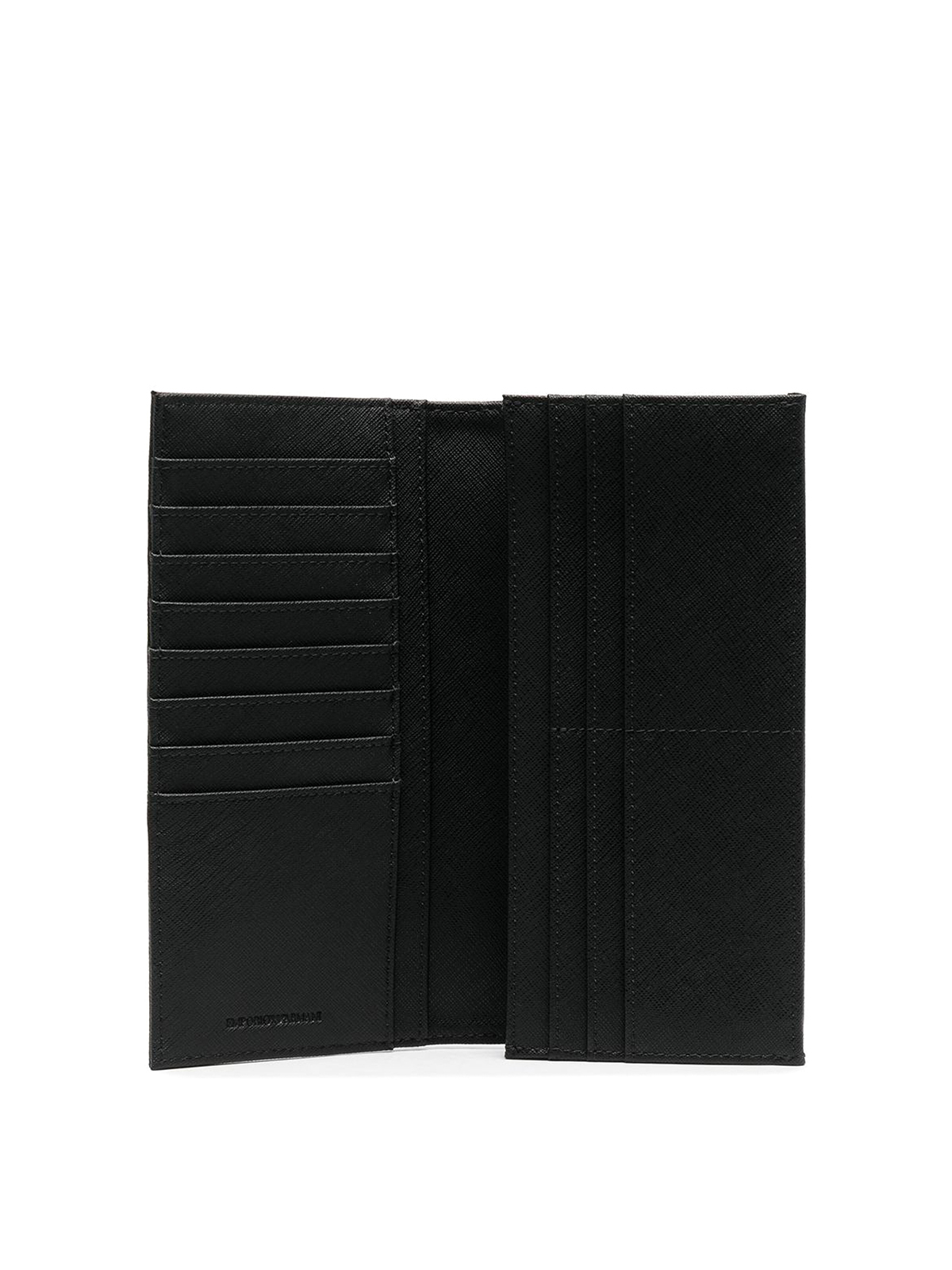 Shop Emporio Armani Slim Bi-fold Cardholder In Black