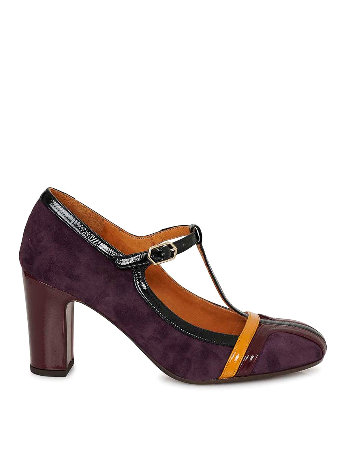 Chie Mihara Mary Jane Buckle Pumps In Purple