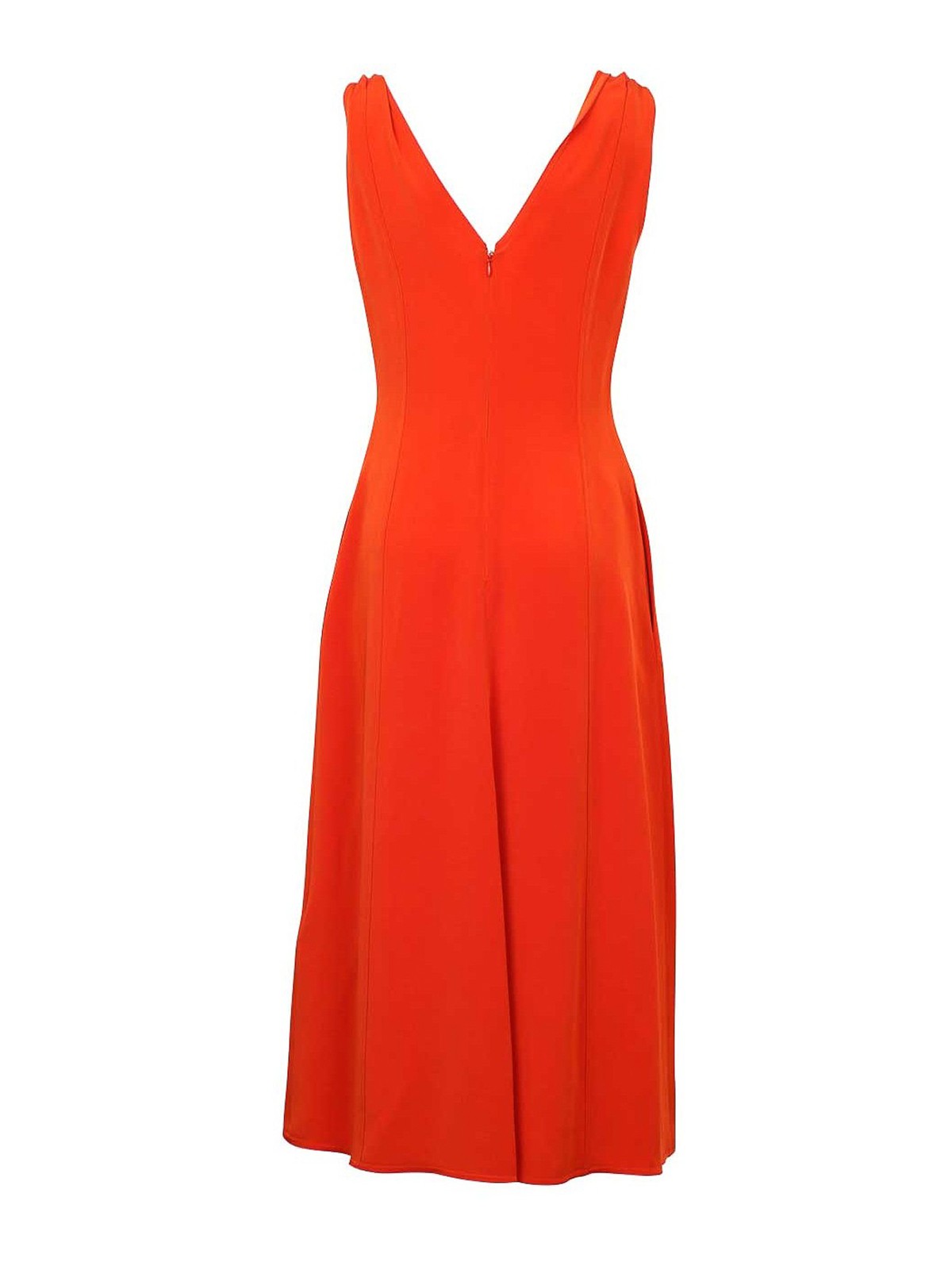 Victoria Beckham Twist shoulder flare dress|1322WDR004010B729
