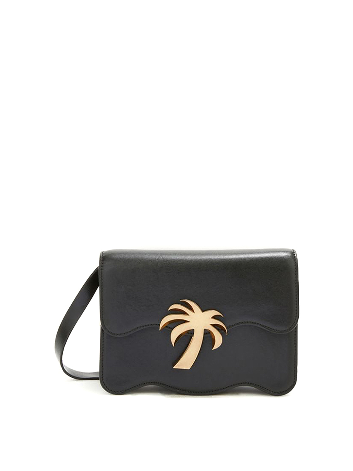 Palm Angels Leather Bag In Negro