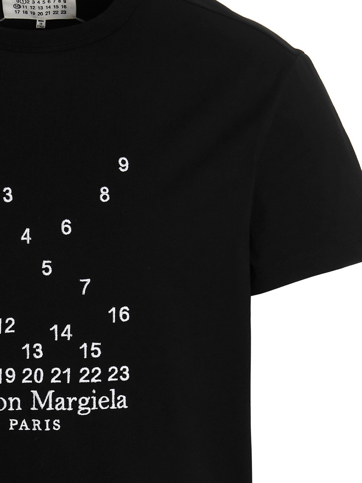 Maison Margiela: Black Embroidered T-Shirt