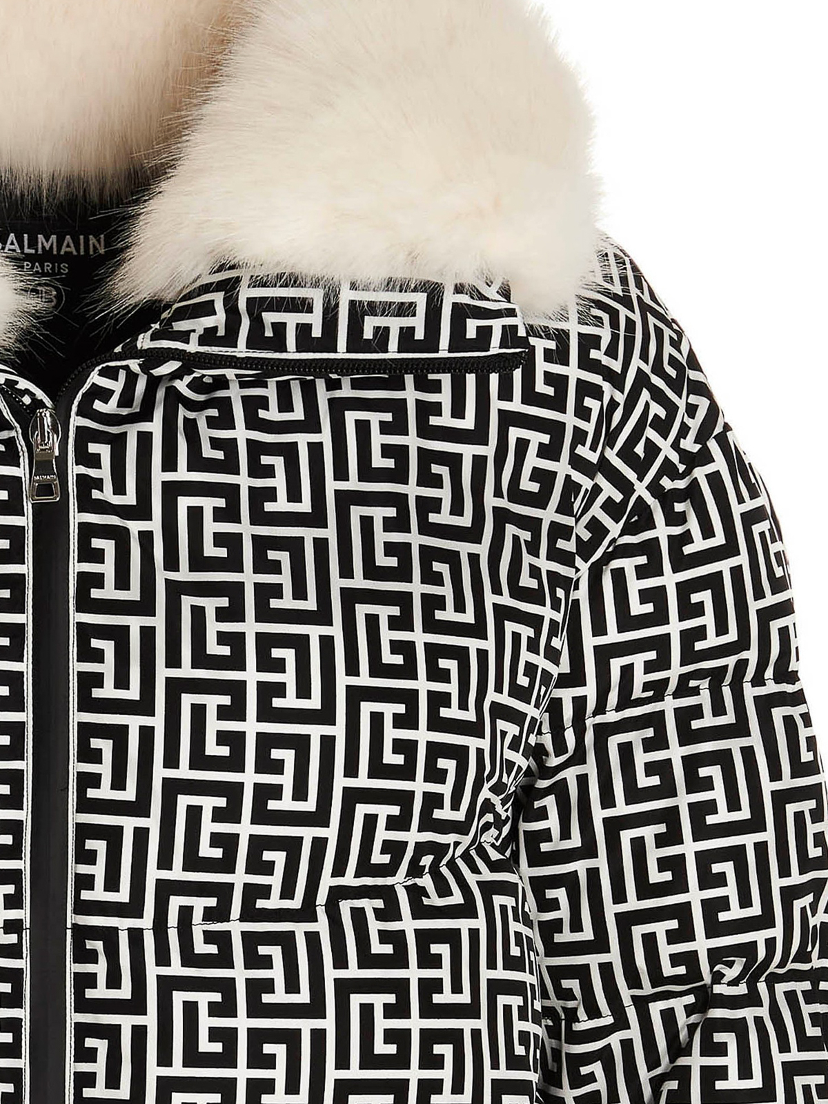 Balmain Logo monogram down jacket - Black - Women | YF2TQ025XB50EAB