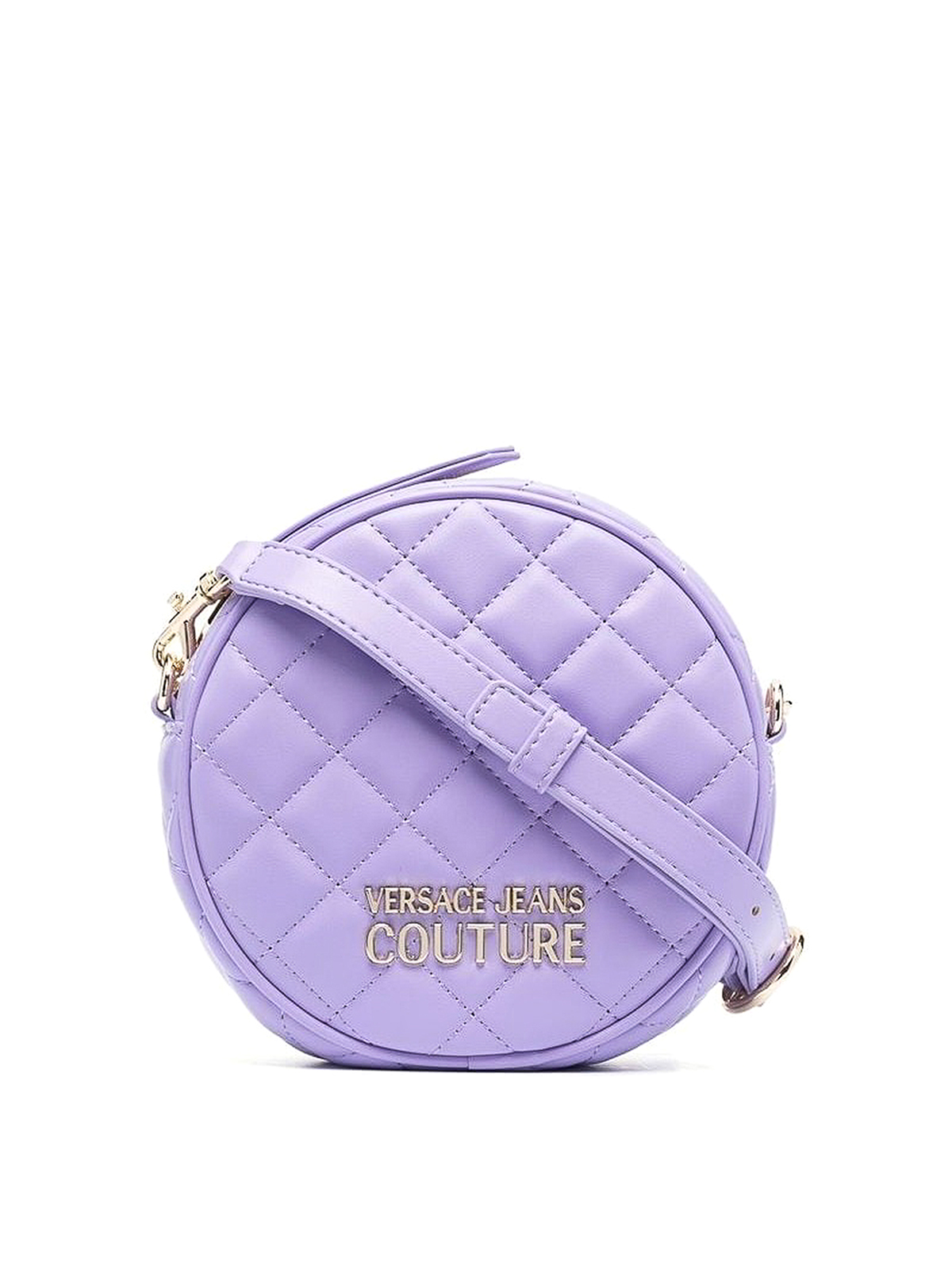 Shop Versace Jeans Couture Faux Leather Bag In Light Purple
