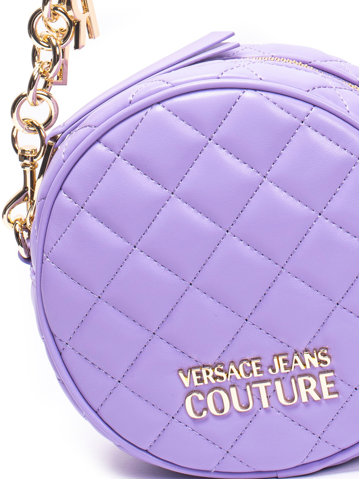 Shop Versace Jeans Couture Faux Leather Bag In Light Purple
