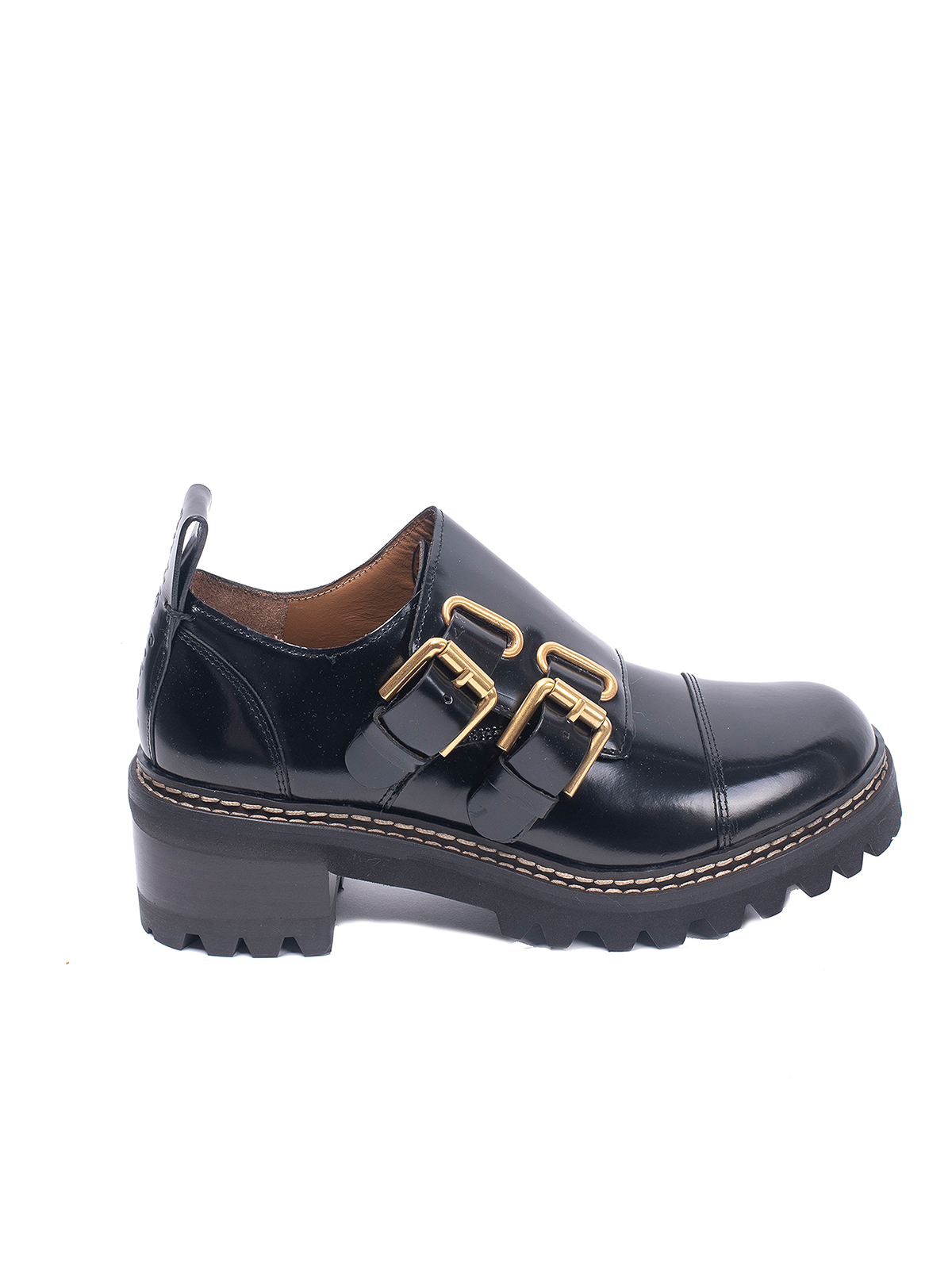 See By Chloé Mallory Buckle Loafers In Negro