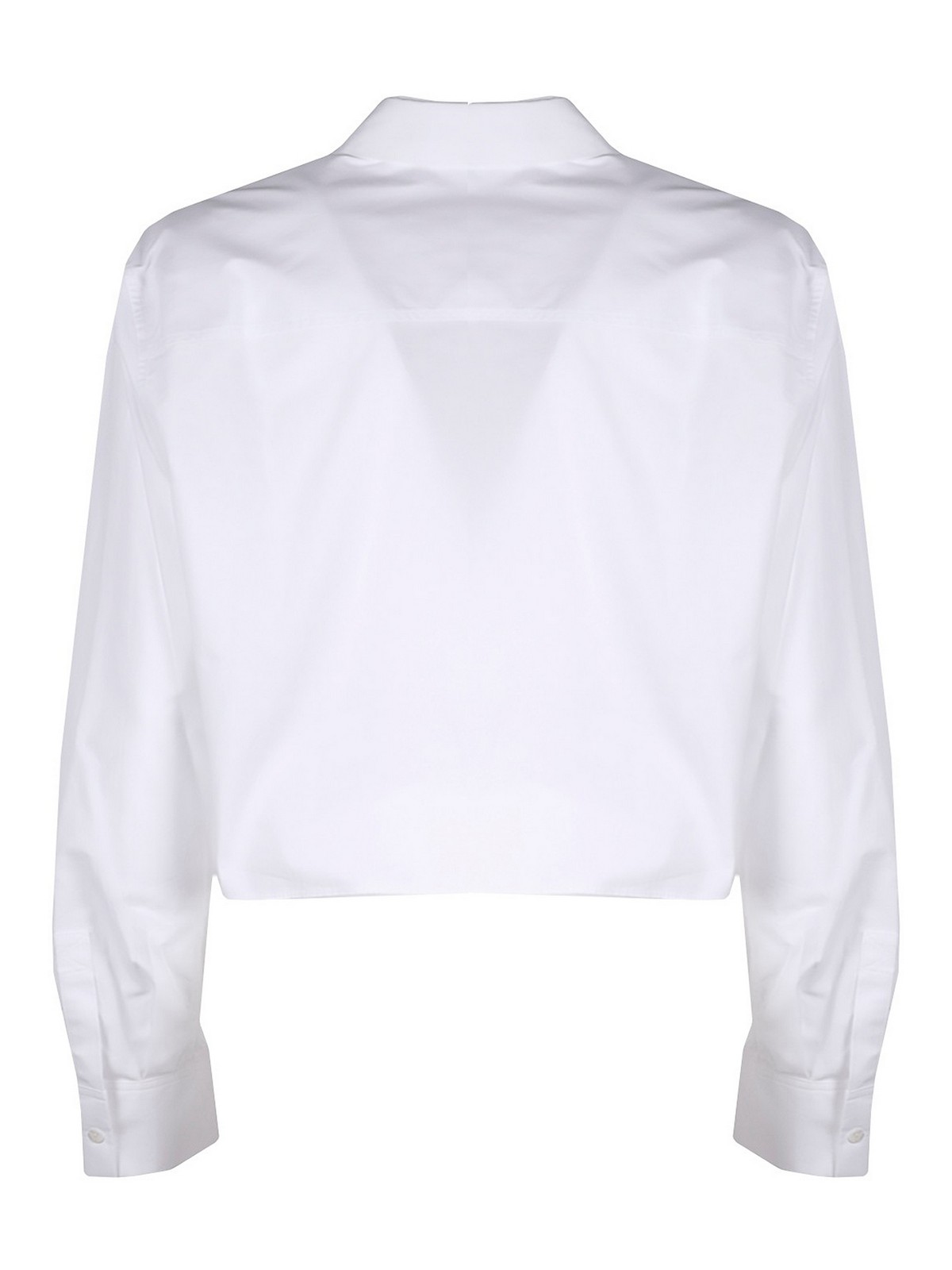 KARL LAGERFELD ロンクスリフシャツ KM605135552602 10WHITE White shirt with logo detail brand Karl Lagerfeld