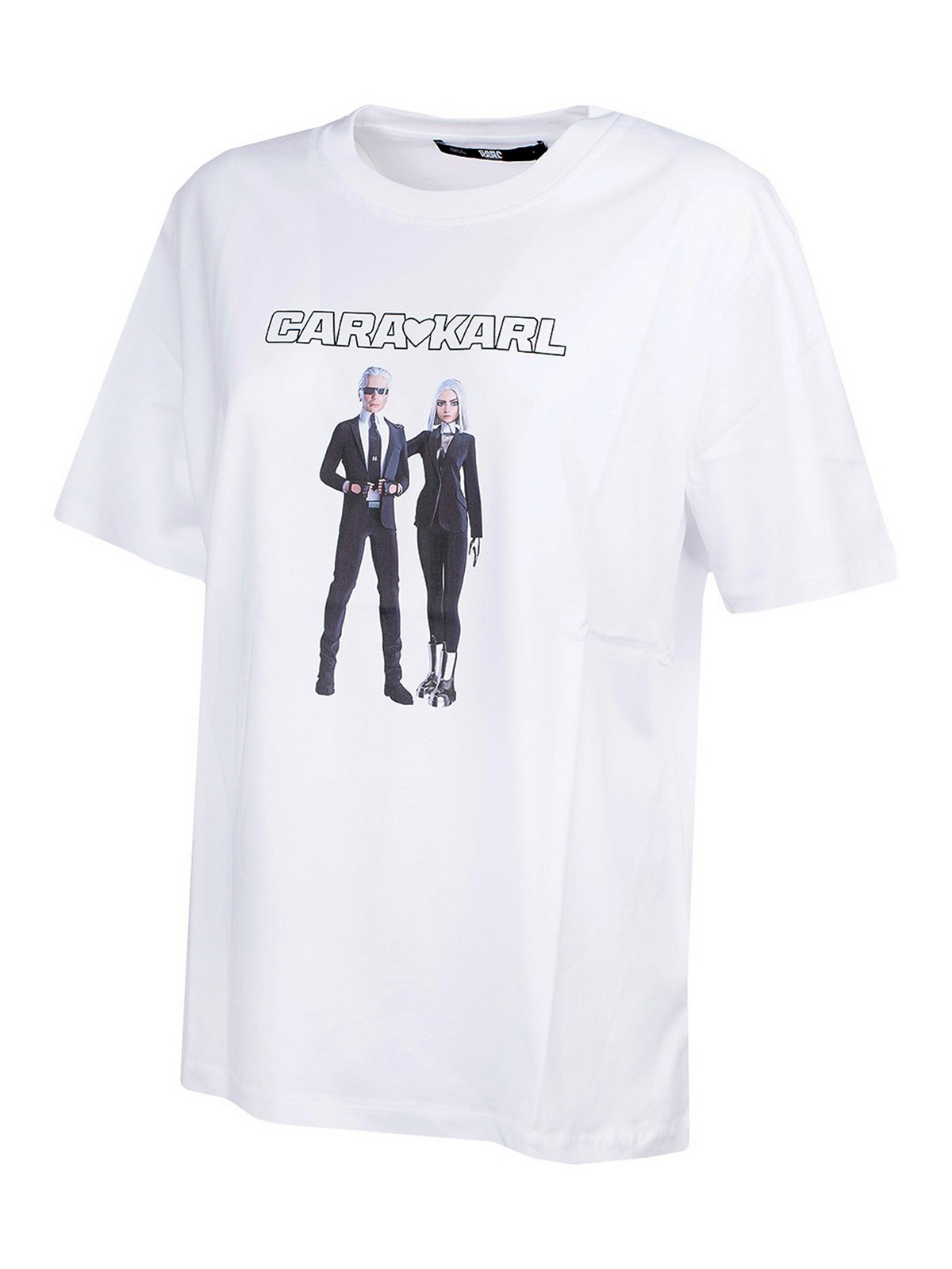 Shop Karl Lagerfeld Avatar T-shirt In White
