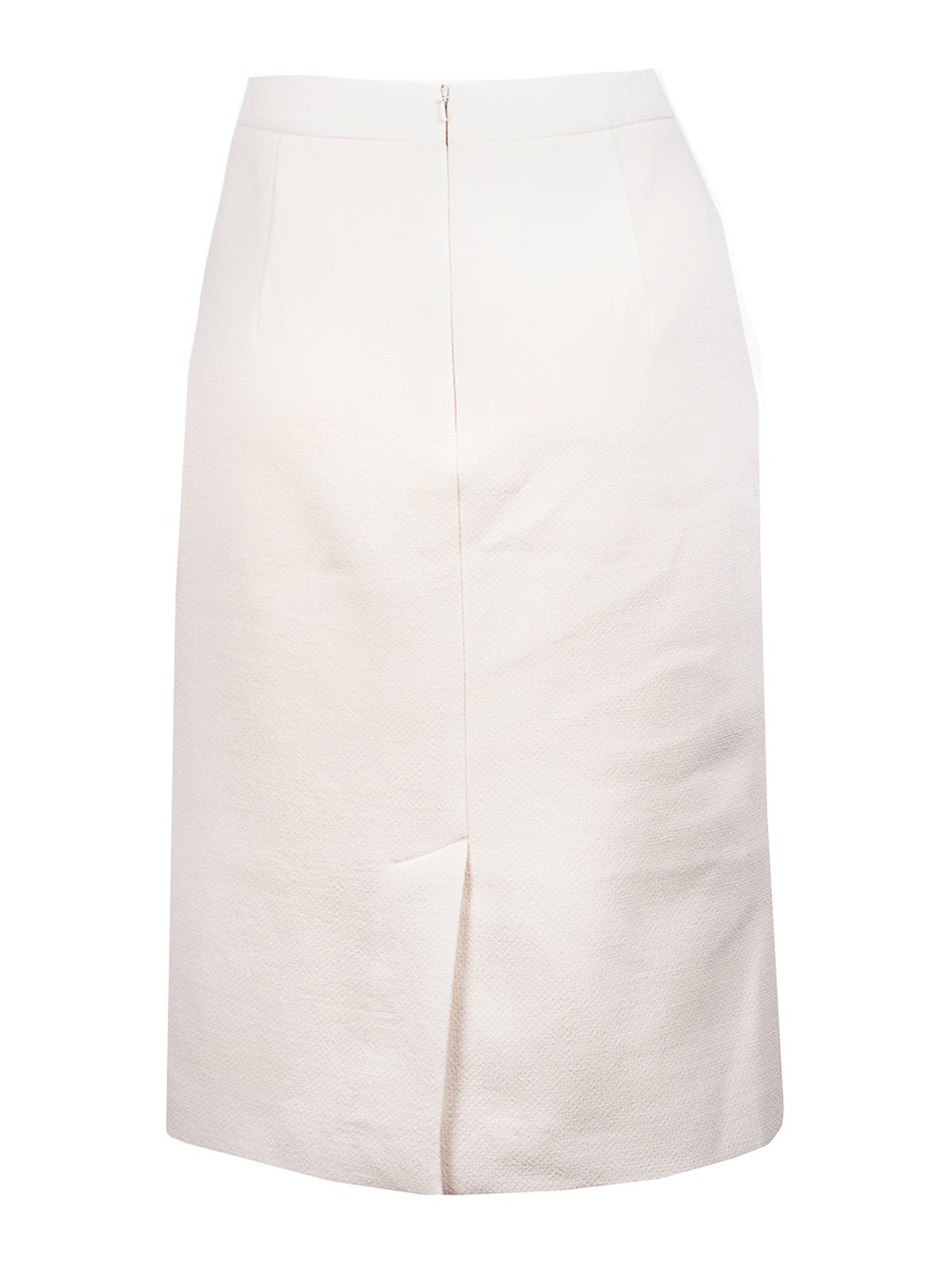 Shop Moschino Wool Skirt In Blanco
