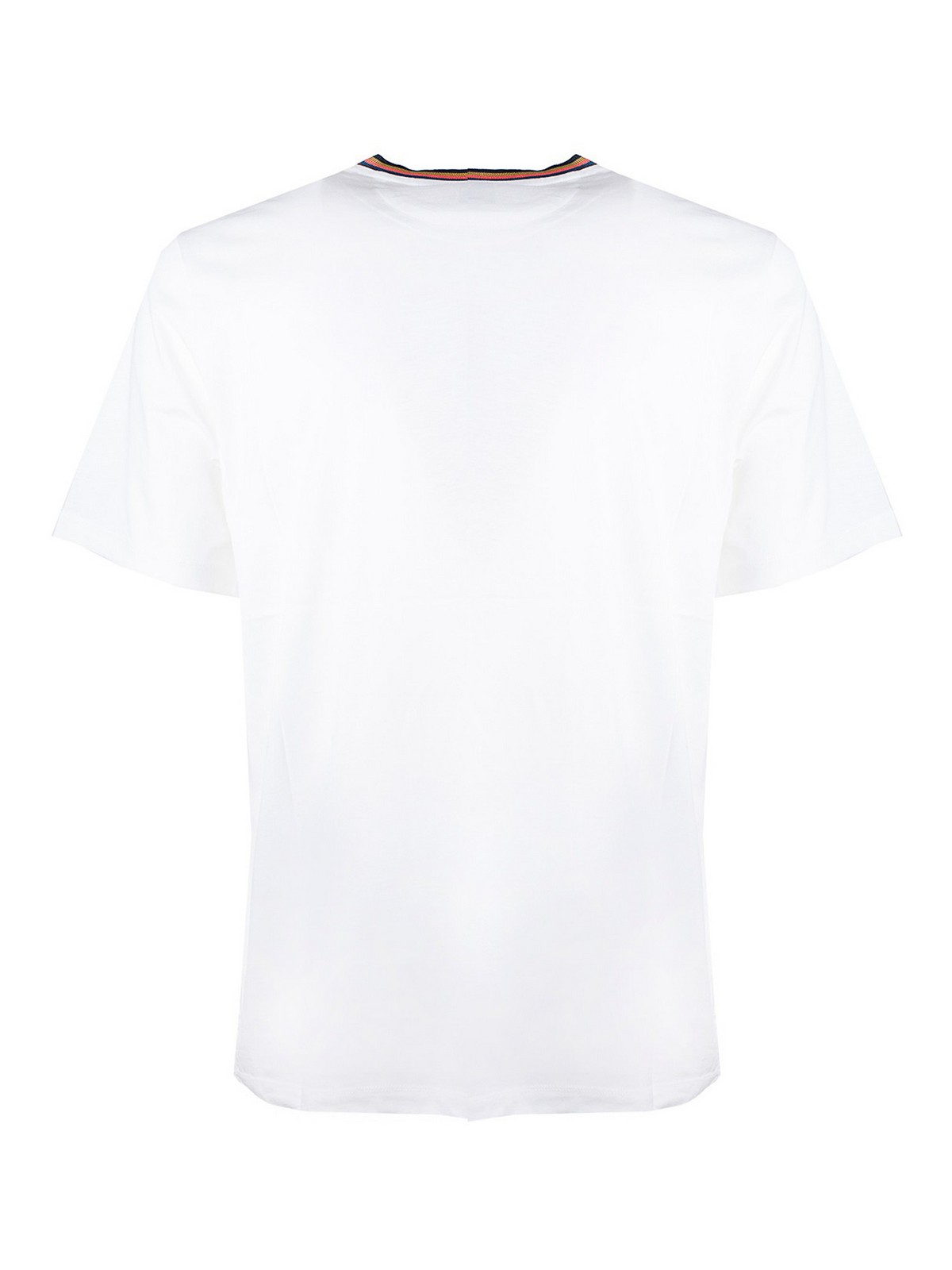 Shop Paul Smith Artist Stripe Webbing T-shirt In White
