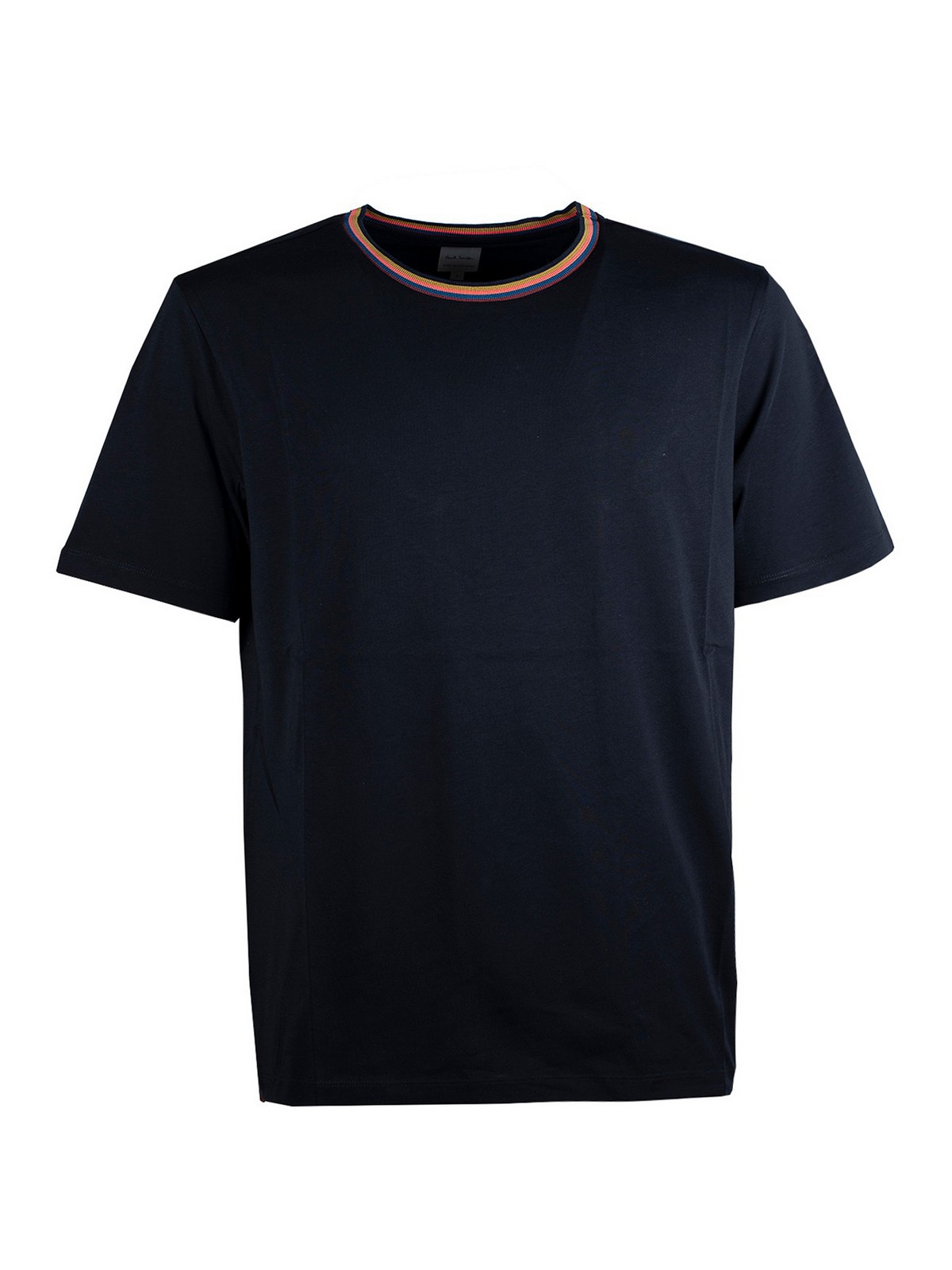 Paul Smith Stripe Rib T-shirt In Black