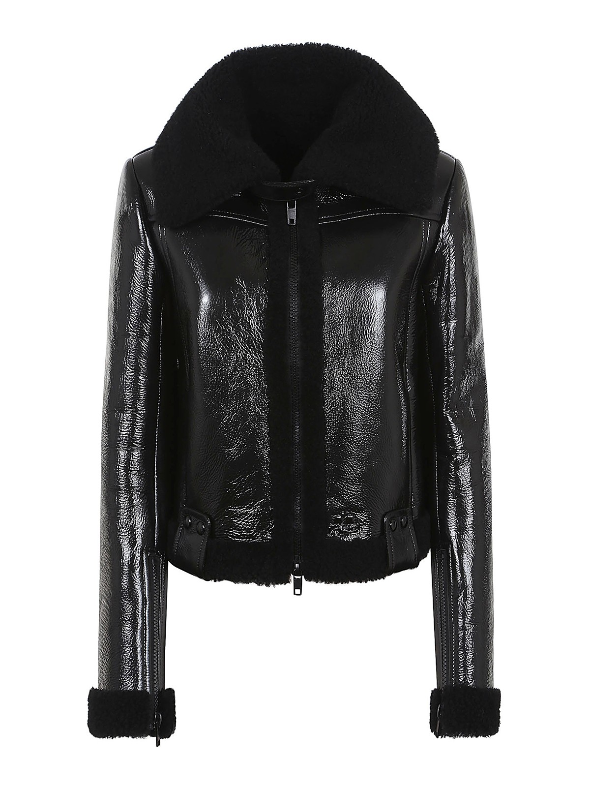 Courreges レザージャケット - 黒|322LBL065AG00059999