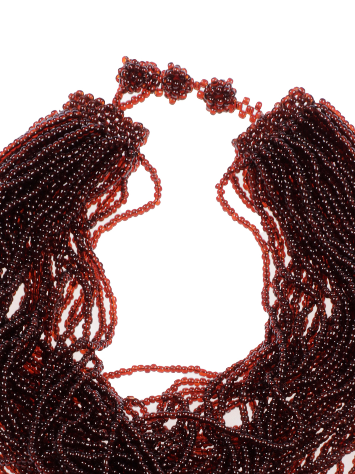 Lemaire Pearls torsade necklace - Burgundy|AC381LO112BR489