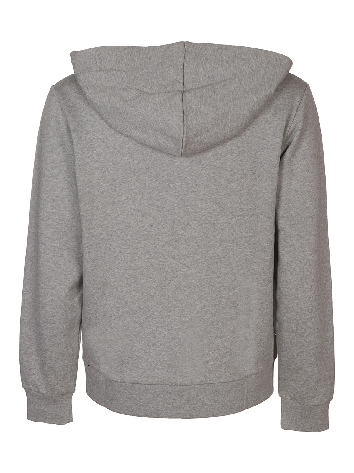 A.P.C. Branded zip-up hoodie - Grey - Men|COECQH27748PLA