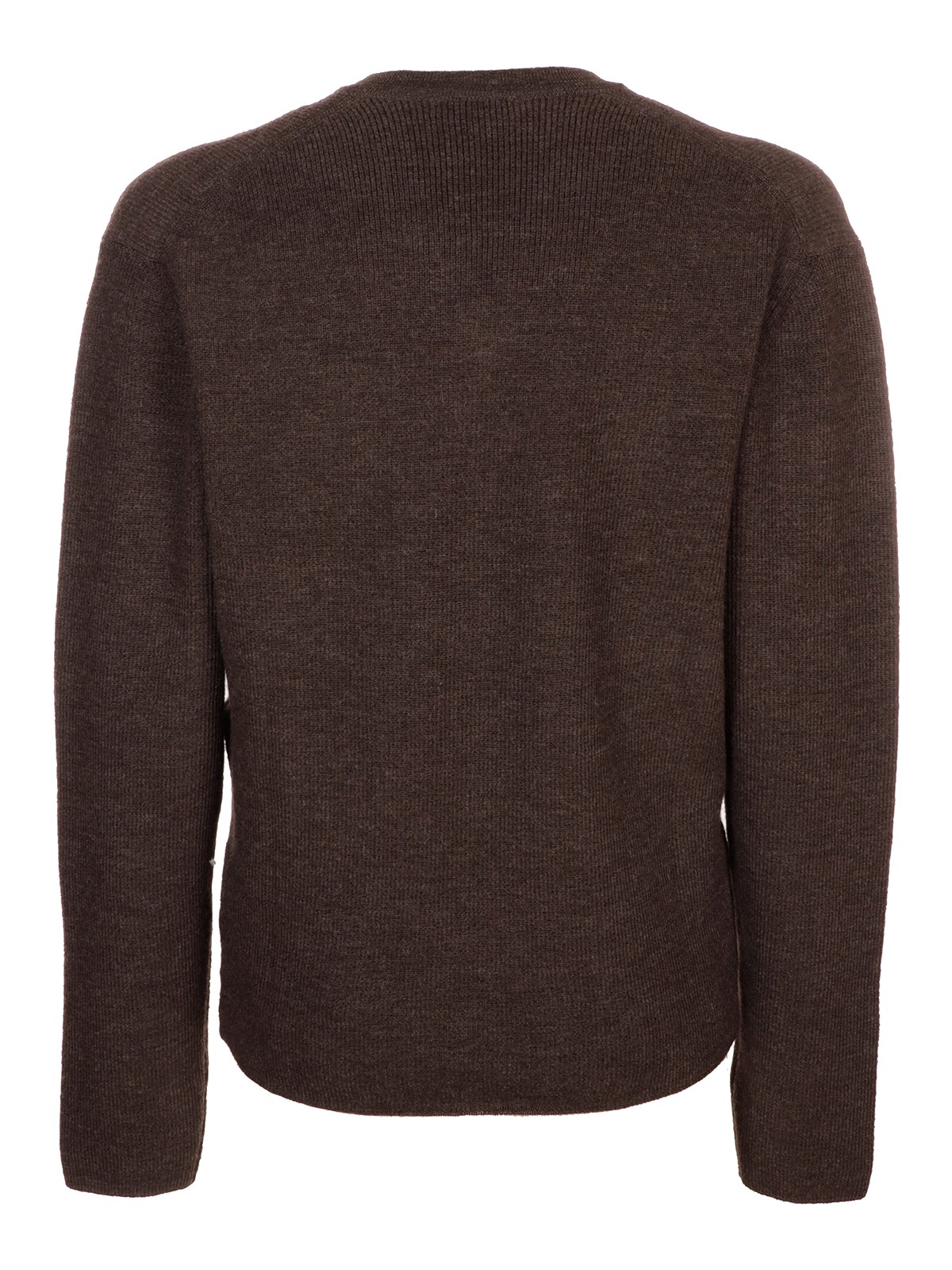 Lemaire Wool V-neck sweater - Brown - Men|KN342LK119BR475